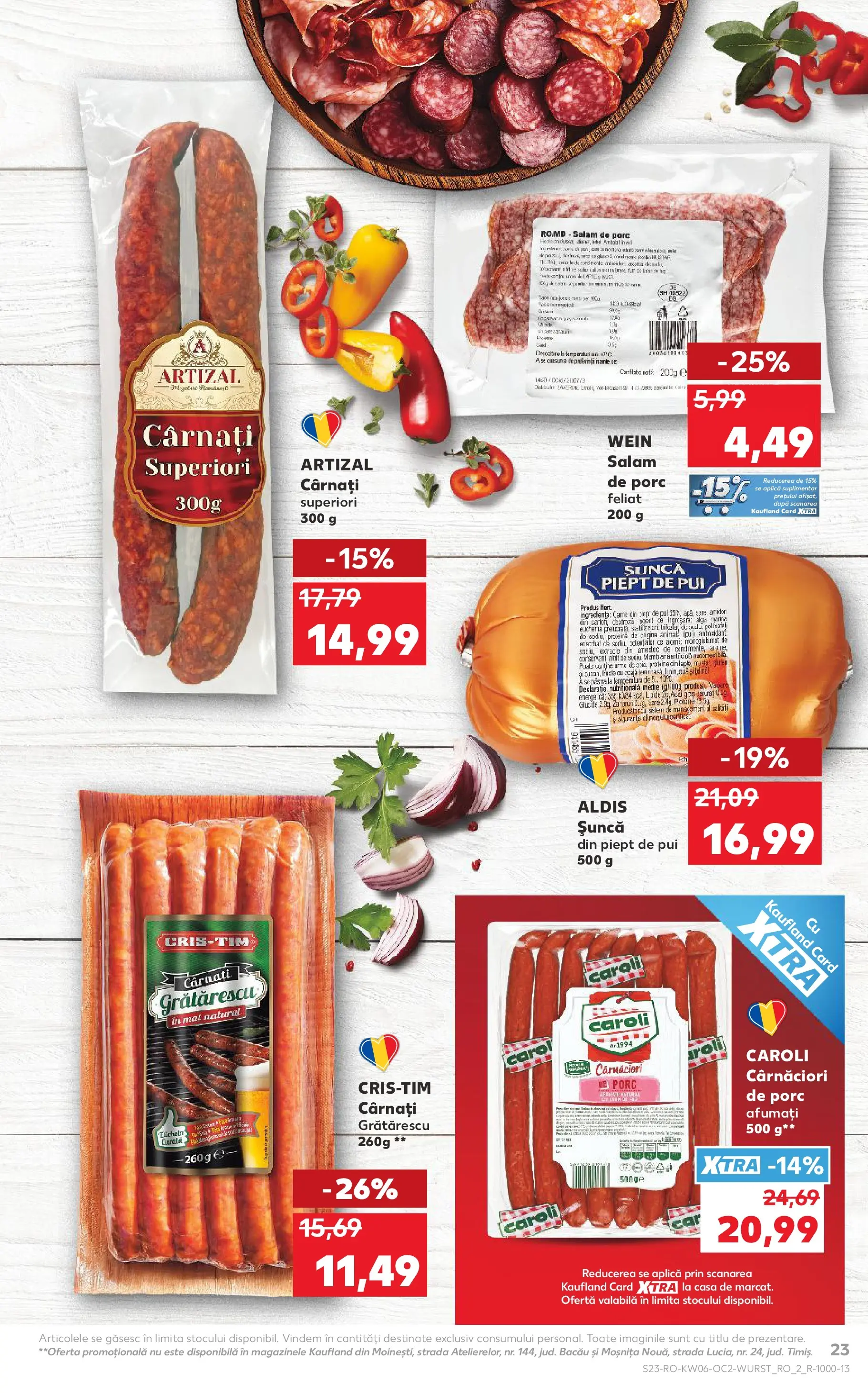 Catalog Kaufland - București 04.02.2026 - Revista si Oferta | Pagină: 23 | Produse: Hacıyatmaz Kedi Oyuncağı, Șuncă, Sare, Cârnați