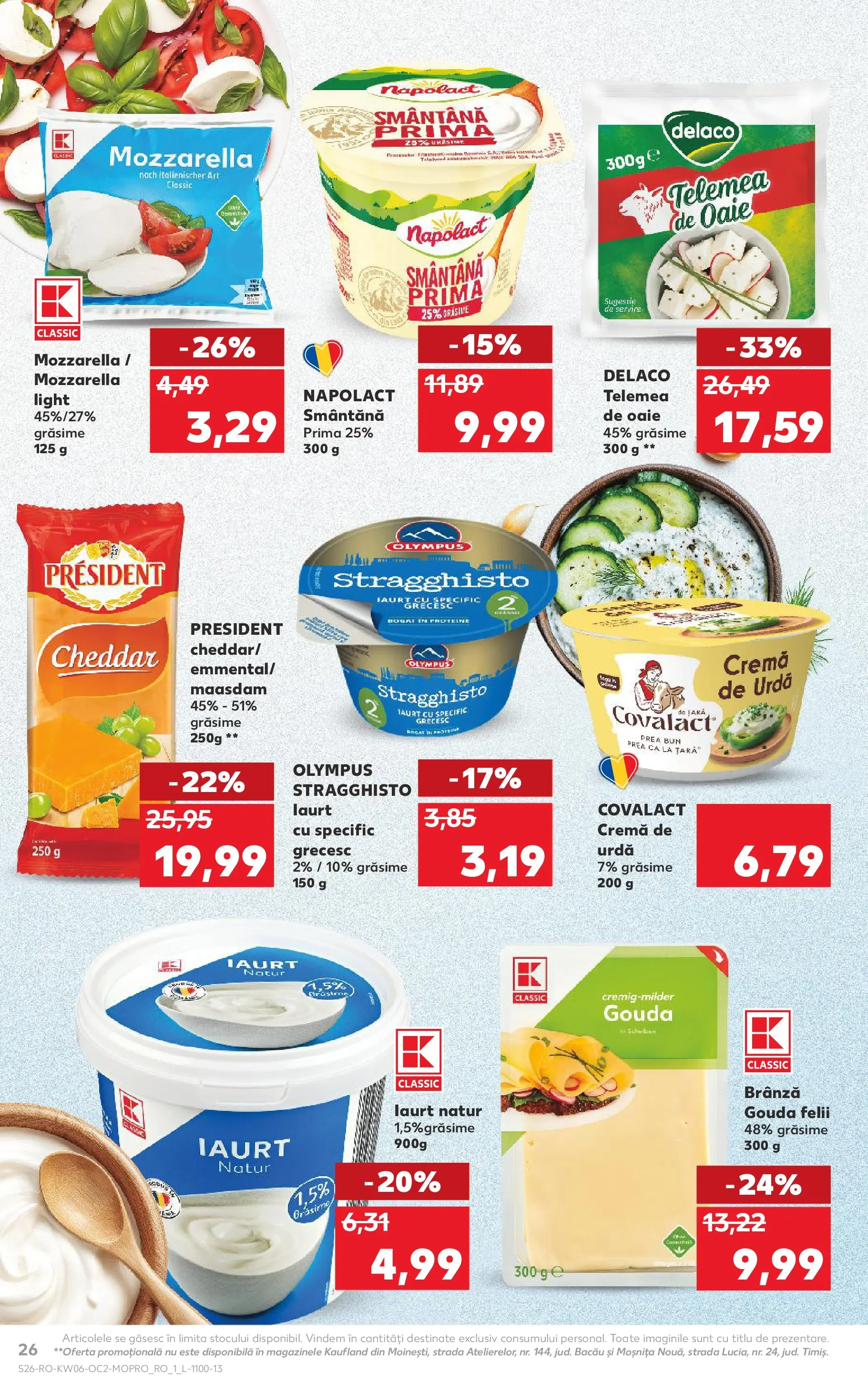 Catalog Kaufland - Arad 04.02.2026 - Revista si Oferta | Pagină: 26 | Produse: Masaüstü kılıfı, Iaurt, Cremă, Gouda