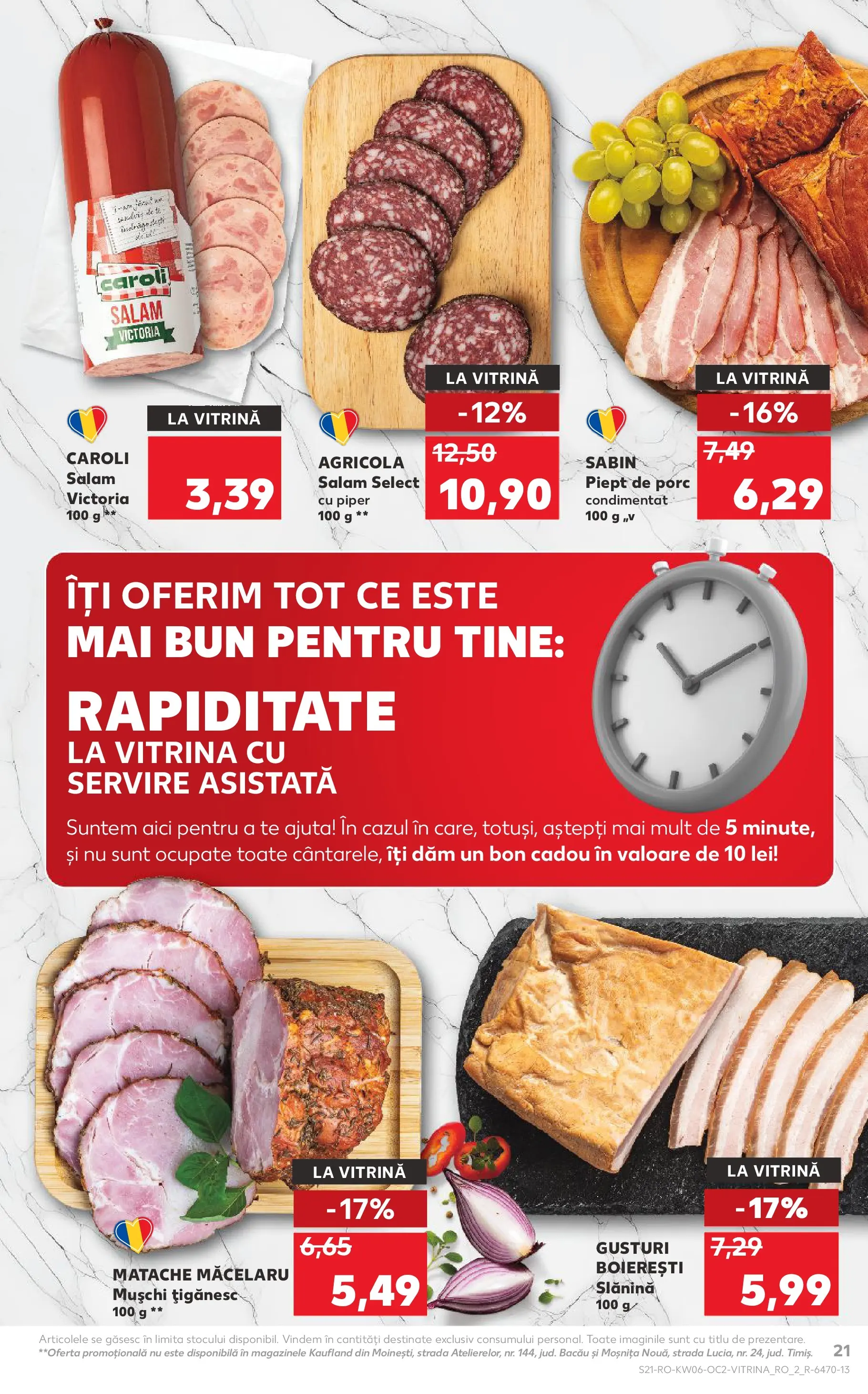 Catalog Kaufland - Viseu de Sus 04.02.2026 - Revista si Oferta | Pagină: 21 | Produse: Vitrină, Bacon, Salam, Piper