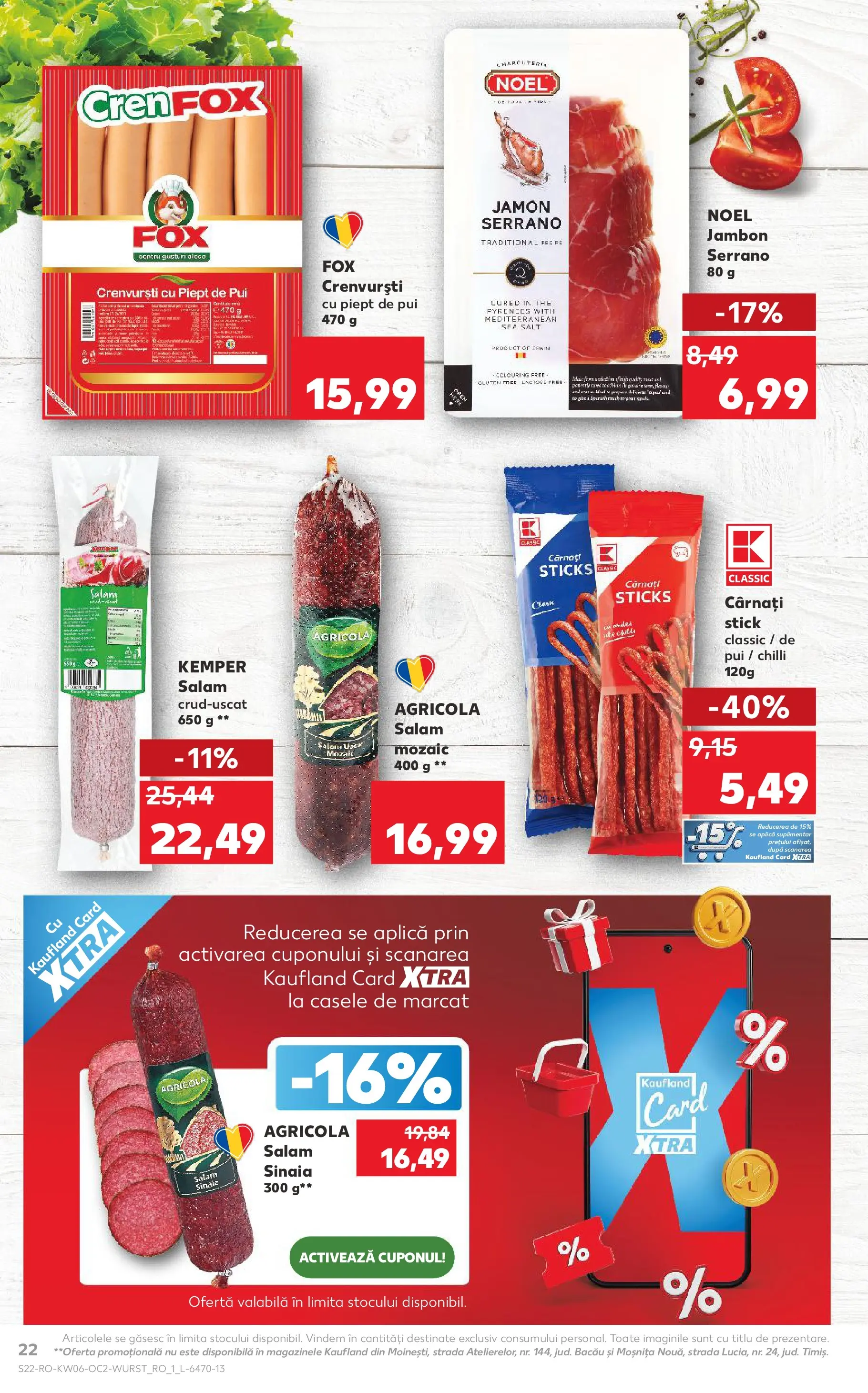 Catalog Kaufland - Viseu de Sus 04.02.2026 - Revista si Oferta | Pagină: 22 | Produse: Chilli, Hacıyatmaz Kedi Oyuncağı, Crenvurști, Cârnați