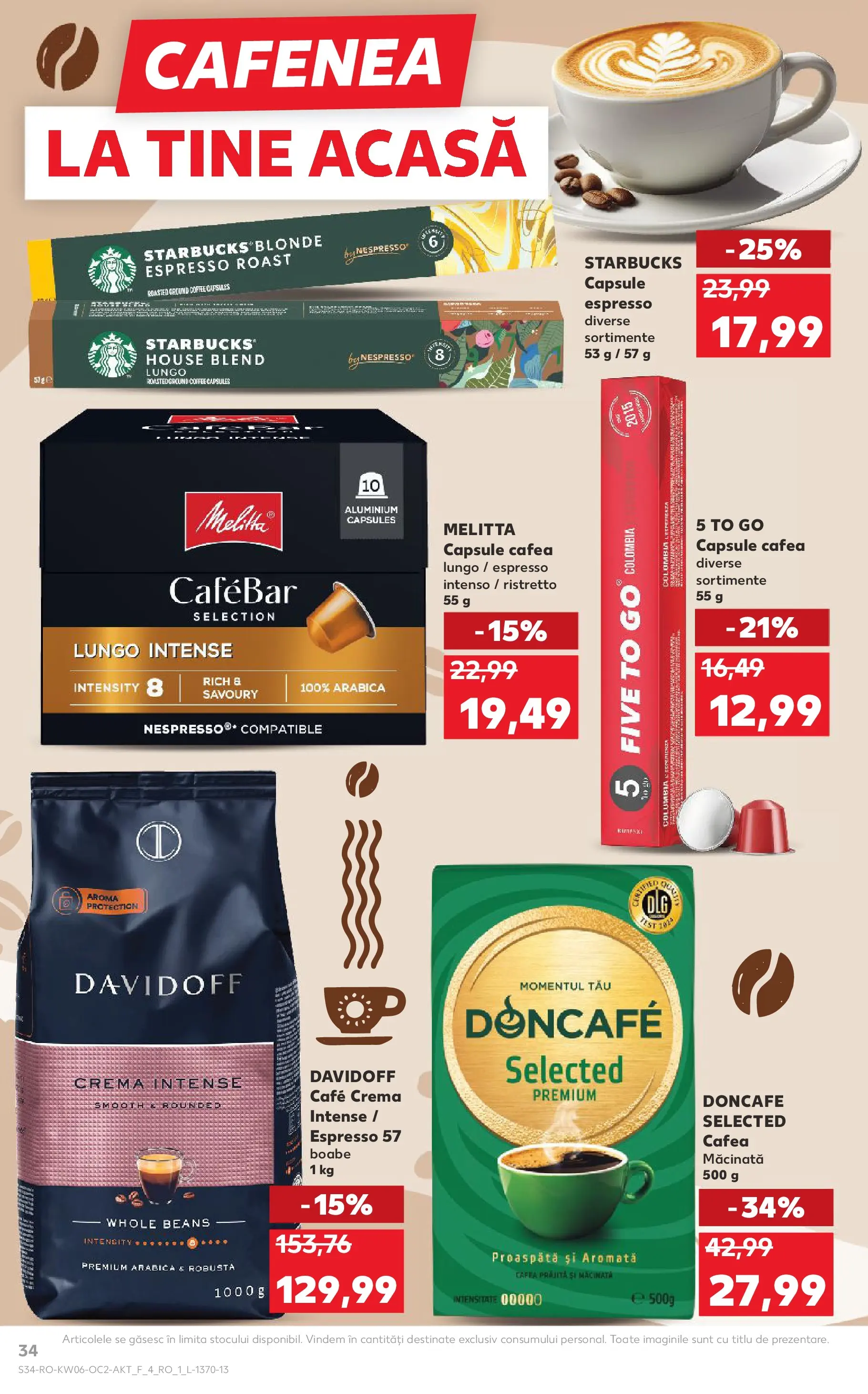 Catalog Kaufland - Codlea 04.02.2026 - Revista si Oferta | Pagină: 34 | Produse: Cremă, Cafea