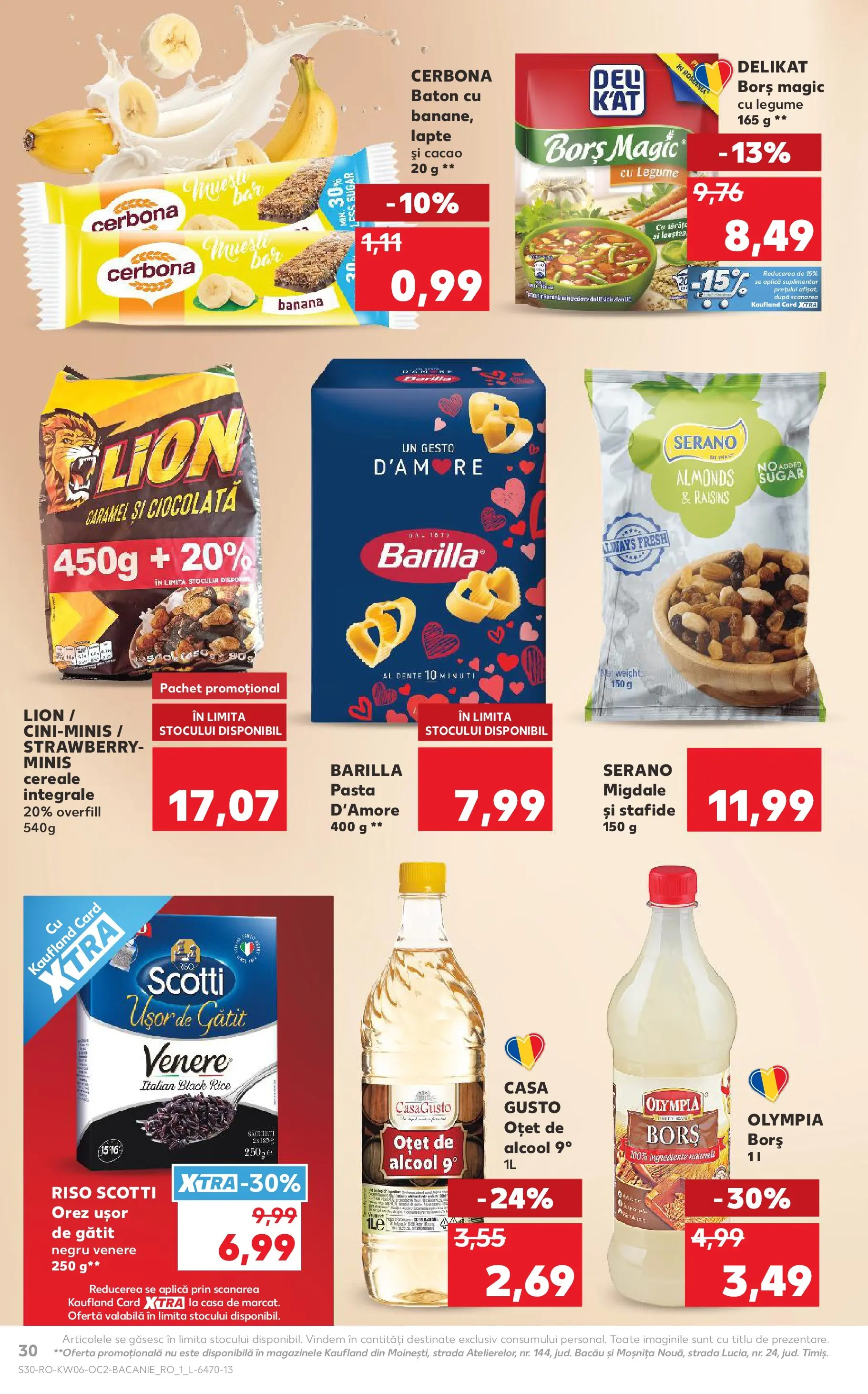 Catalog Kaufland - Viseu de Sus 04.02.2026 - Revista si Oferta | Pagină: 30 | Produse: Ciocolată, Cereale, Stafide, Legume
