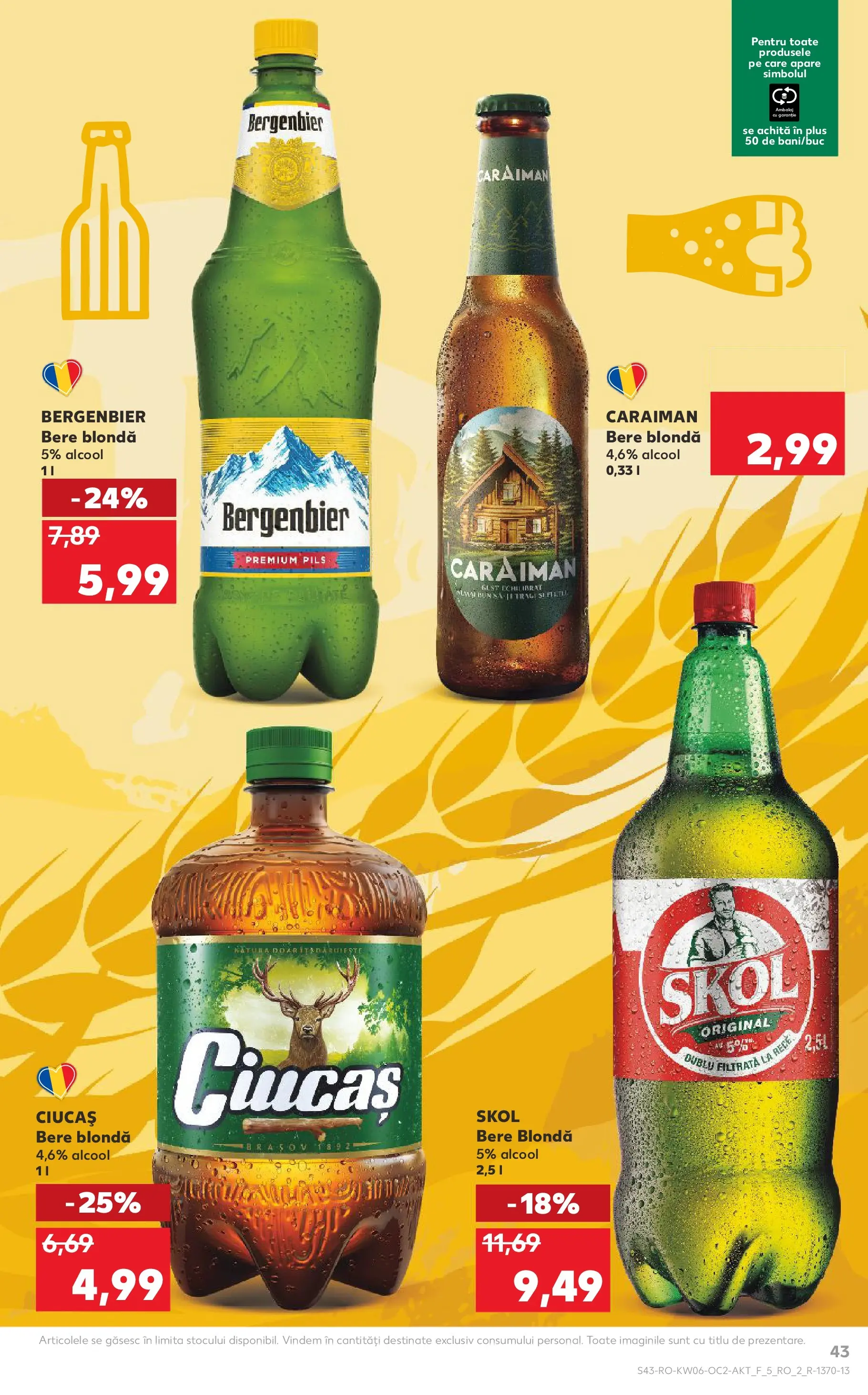 Catalog Kaufland - Codlea 04.02.2026 - Revista si Oferta | Pagină: 43 | Produse: Bere, Plastik Kulübe