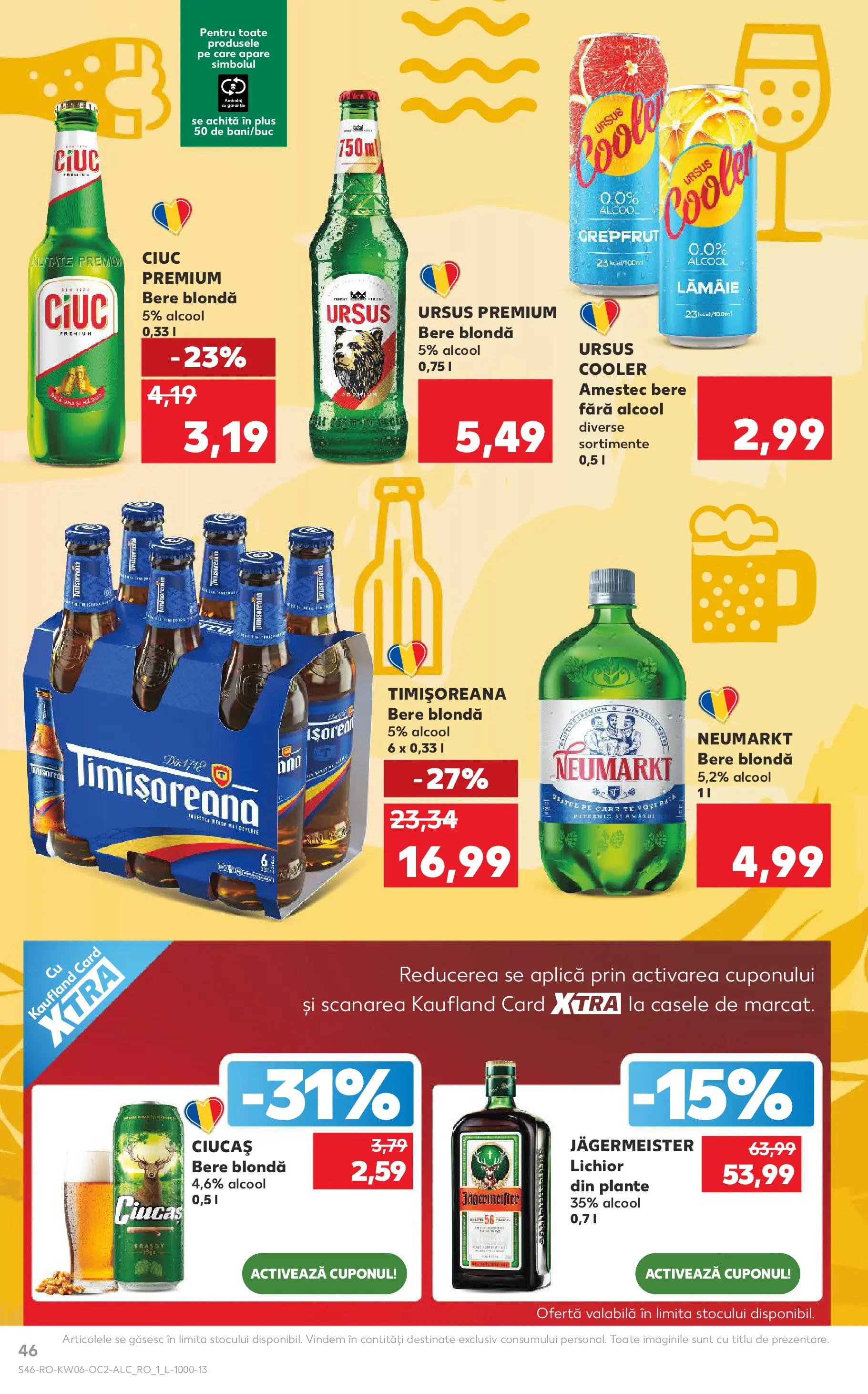 Catalog Kaufland - Arad 04.02.2026 - Revista si Oferta | Pagină: 46 | Produse: Lichior, Bere, Grepfrut, Lămâie