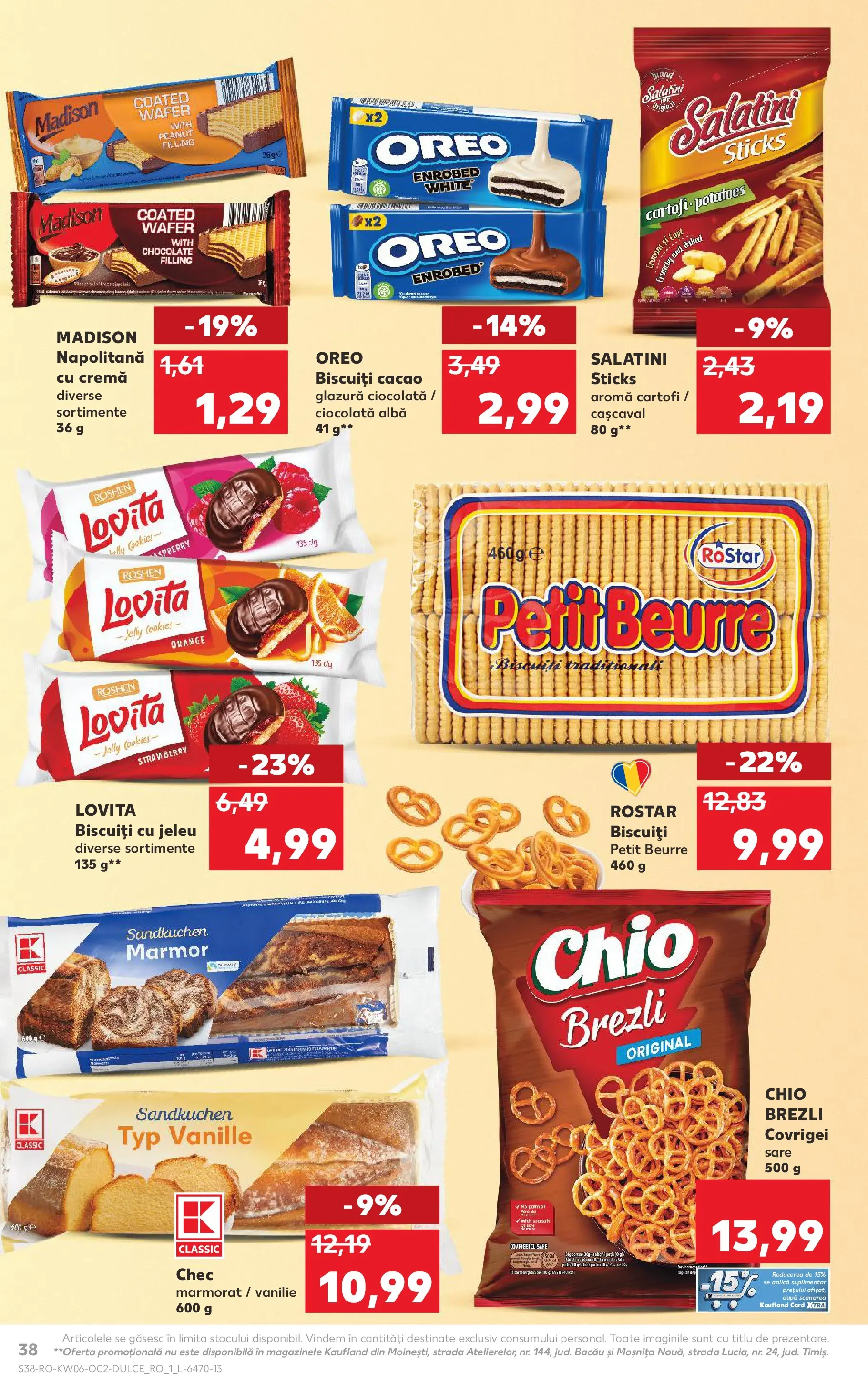 Catalog Kaufland - Viseu de Sus 04.02.2026 - Revista si Oferta | Pagină: 38 | Produse: Cașcaval, Covrigei, Biscuiți, Cartofi