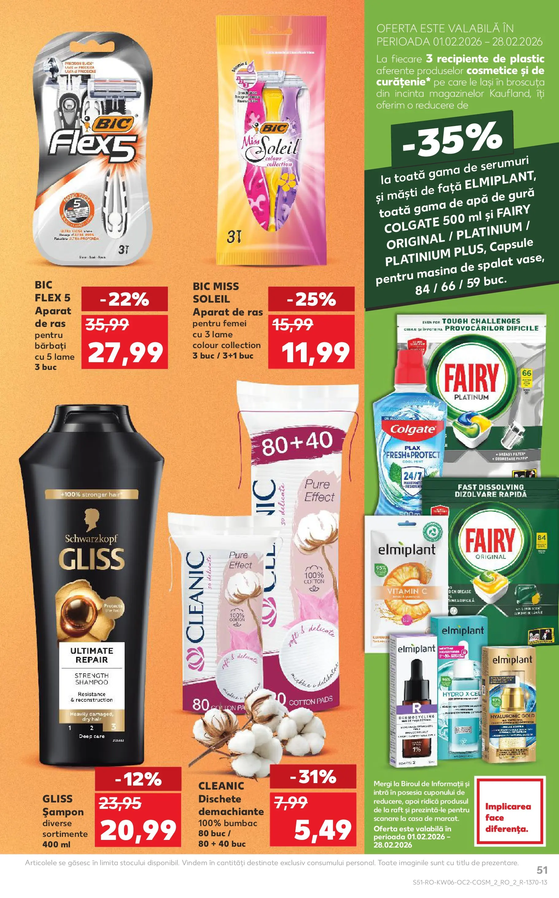 Catalog Kaufland - Codlea 04.02.2026 - Revista si Oferta | Pagină: 51 | Produse: Mașină De Spălat, Șampon, Apă de gură, Apă