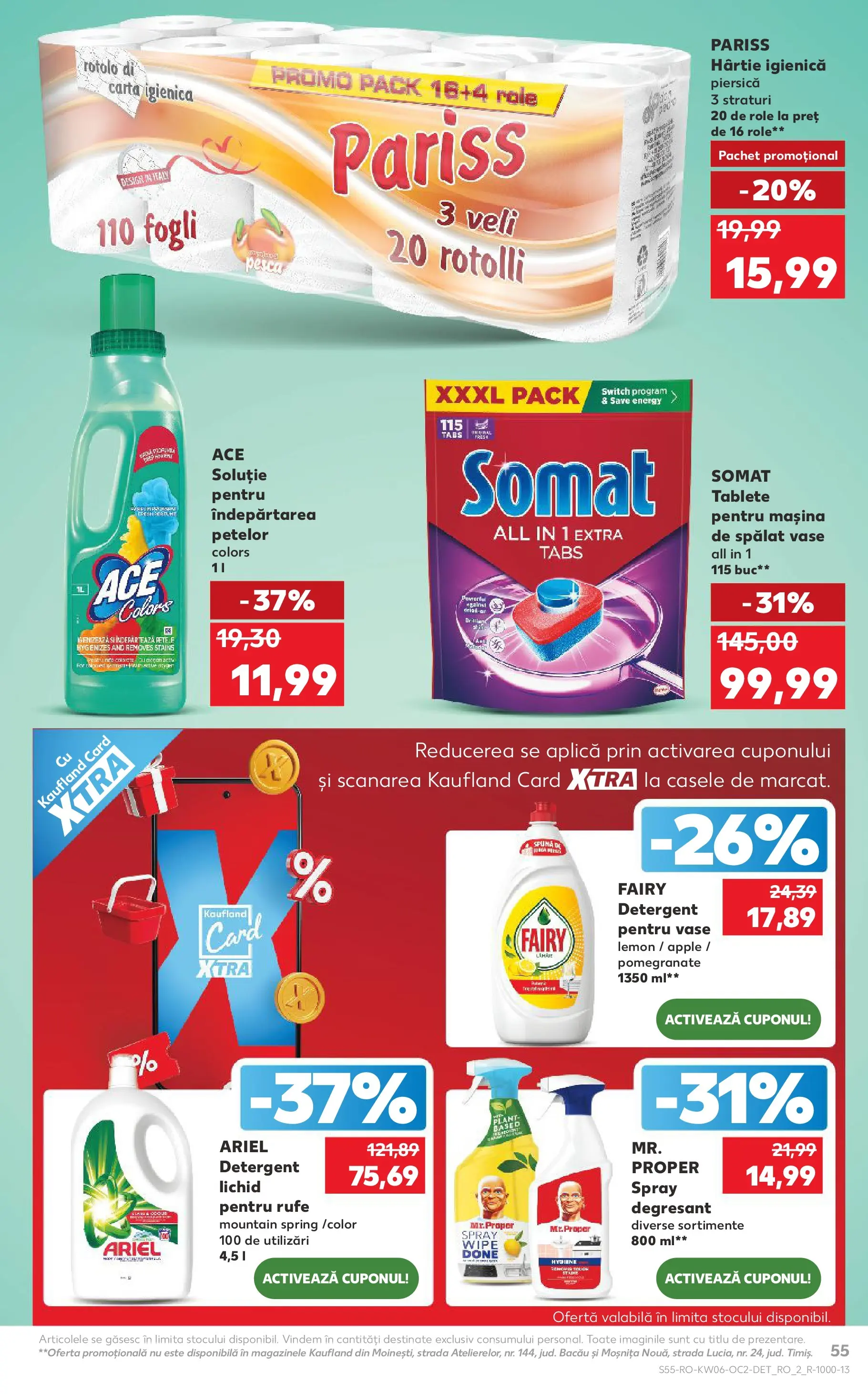 Catalog Kaufland - Arad 04.02.2026 - Revista si Oferta | Pagină: 55 | Produse: Mașină De Spălat, Role, Apple, Tablete pentru mașina de spălat