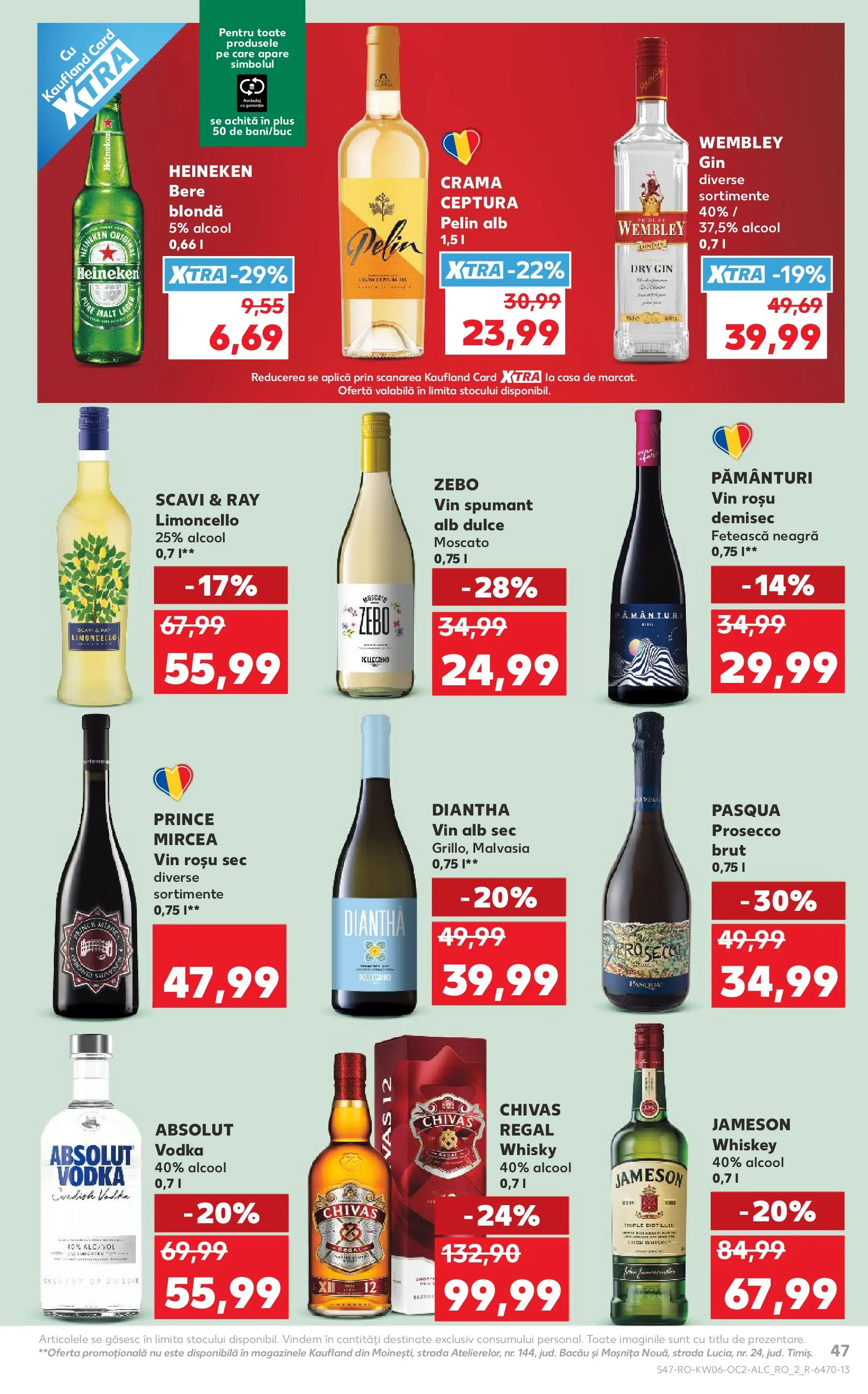 Catalog Kaufland - Viseu de Sus 04.02.2026 - Revista si Oferta | Pagină: 47 | Produse: Prosecco, Vin, Bere, Gin