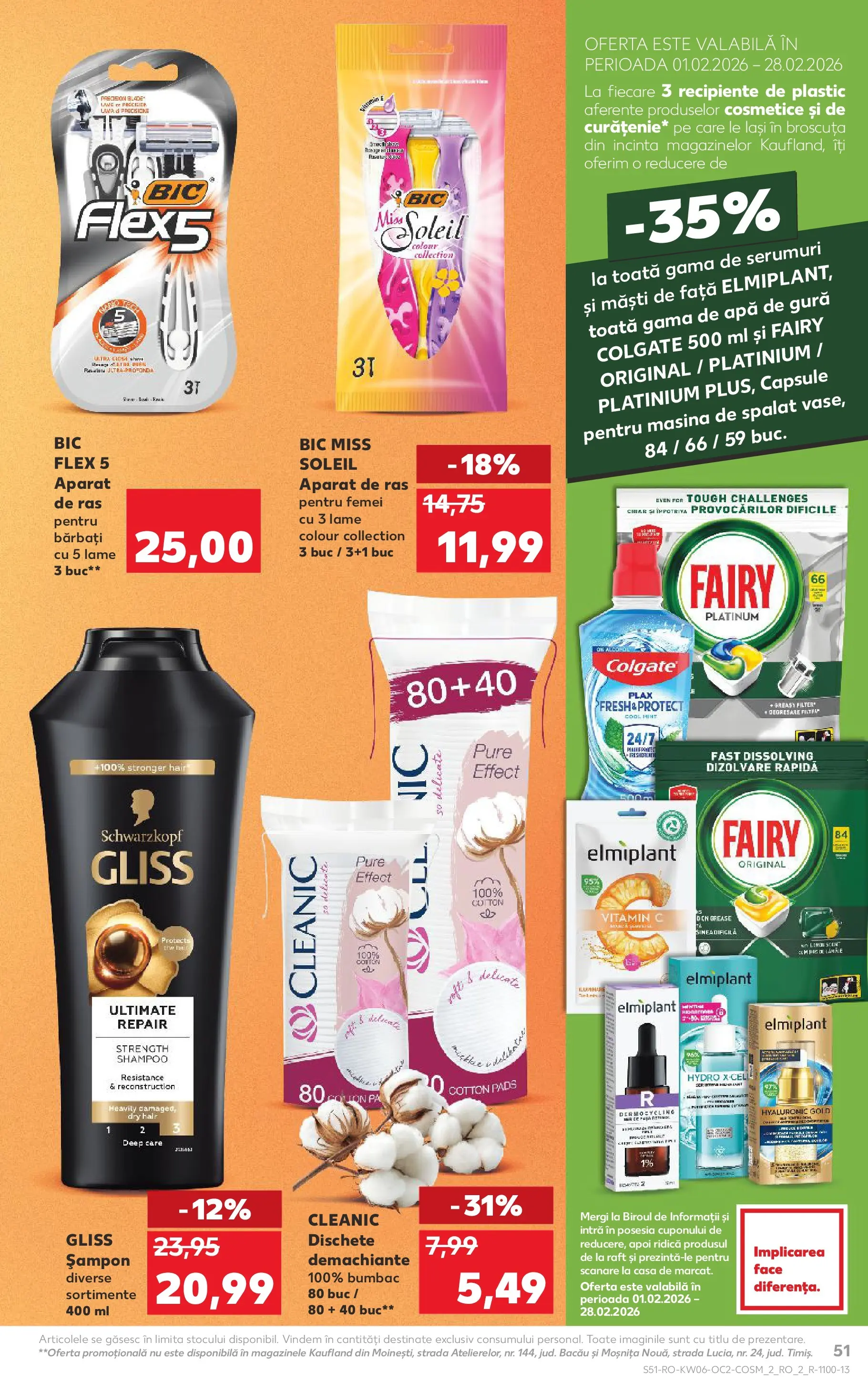 Catalog Kaufland - Ploiești 04.02.2026 - Revista si Oferta | Pagină: 51 | Produse: Mașină De Spălat, Aparat De Ras, Șampon, Apă
