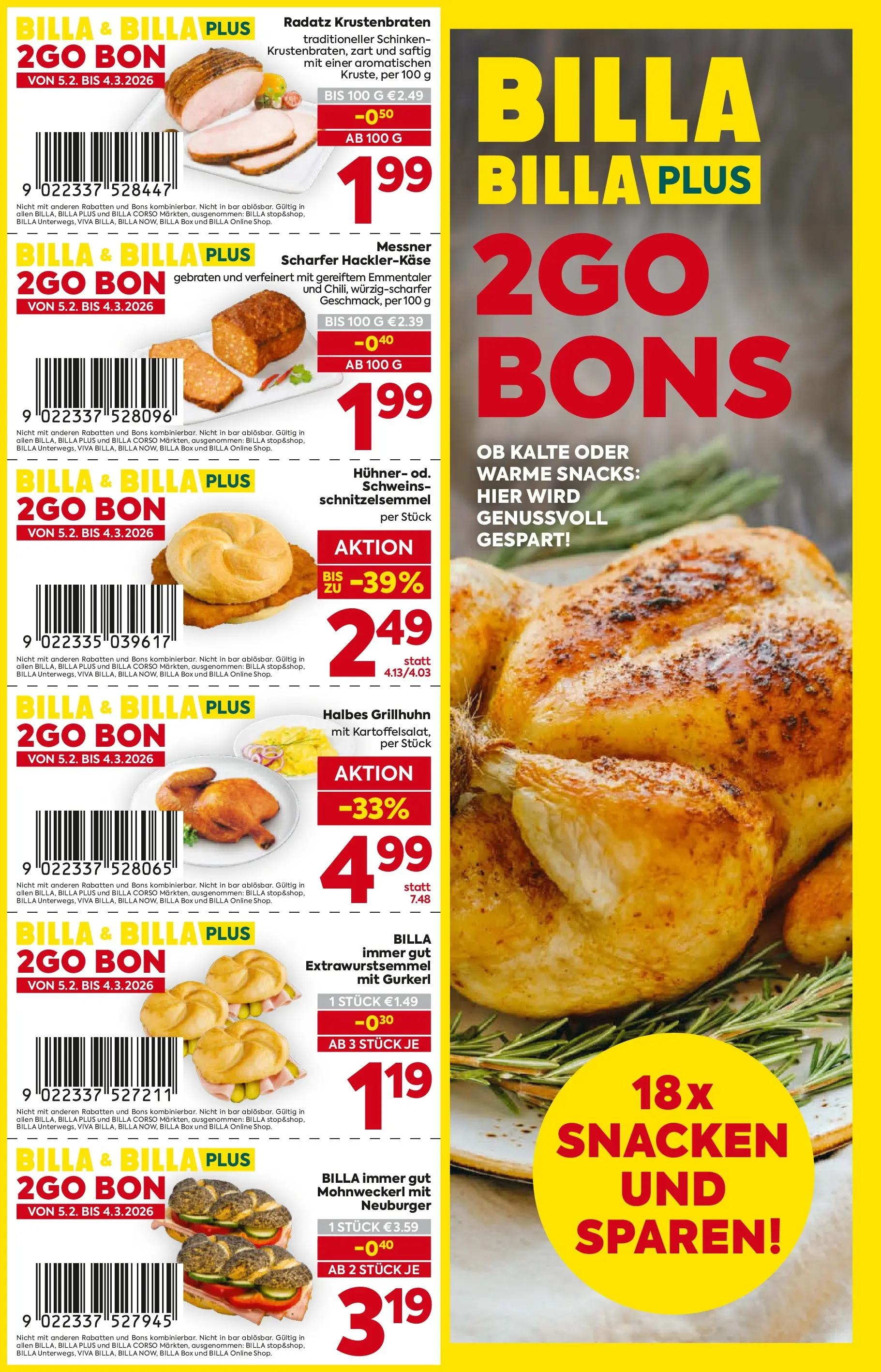 Billa - BILLA: 2GO BONS ab 04.02.2026 - Angebote, Prospekt | Seite: 1