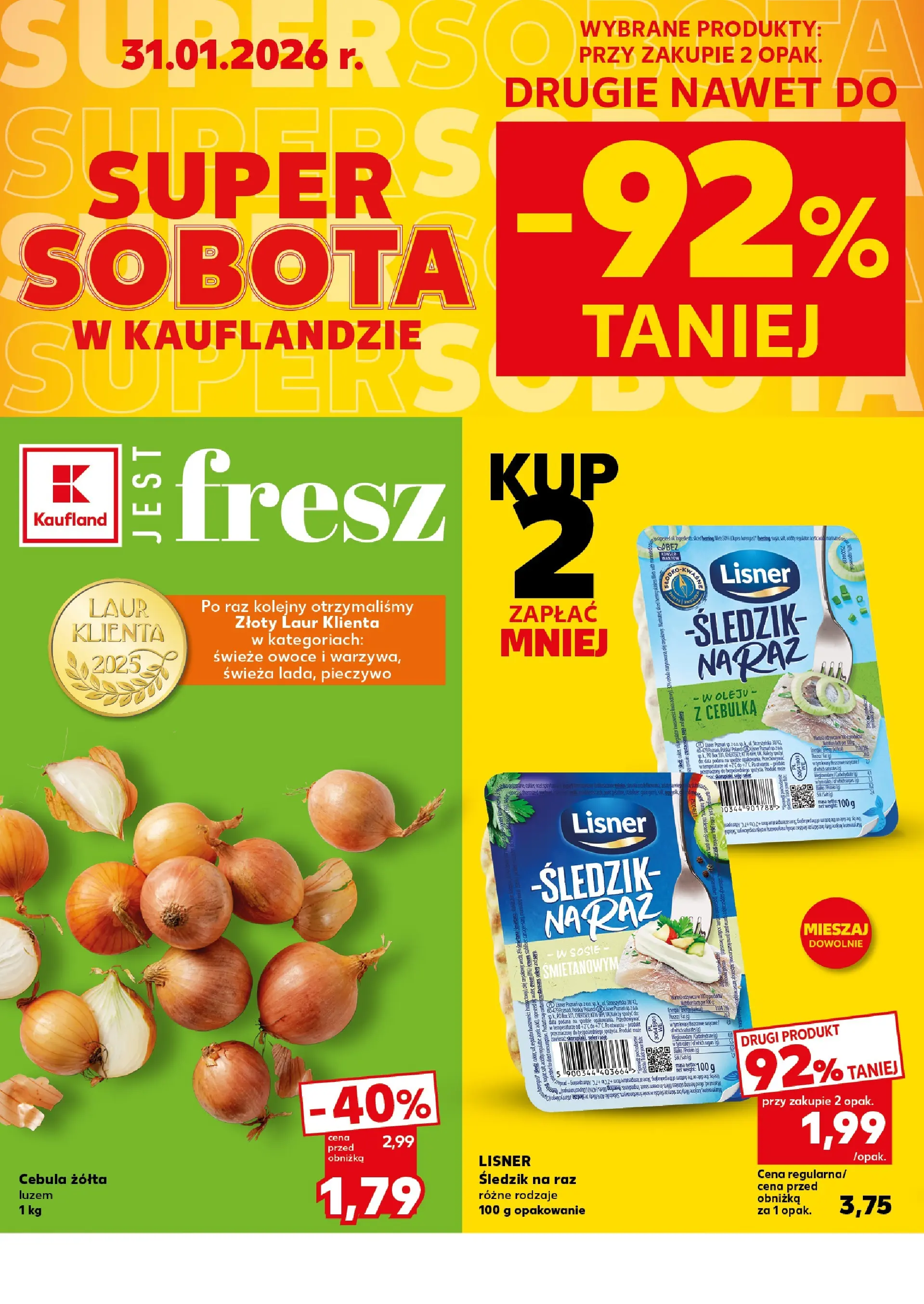 Kaufland gazetka - Super Sobota od 31.01.2026 - od jutra PDF | Strona: 2 | Produkty: Pieczywo, Owoce