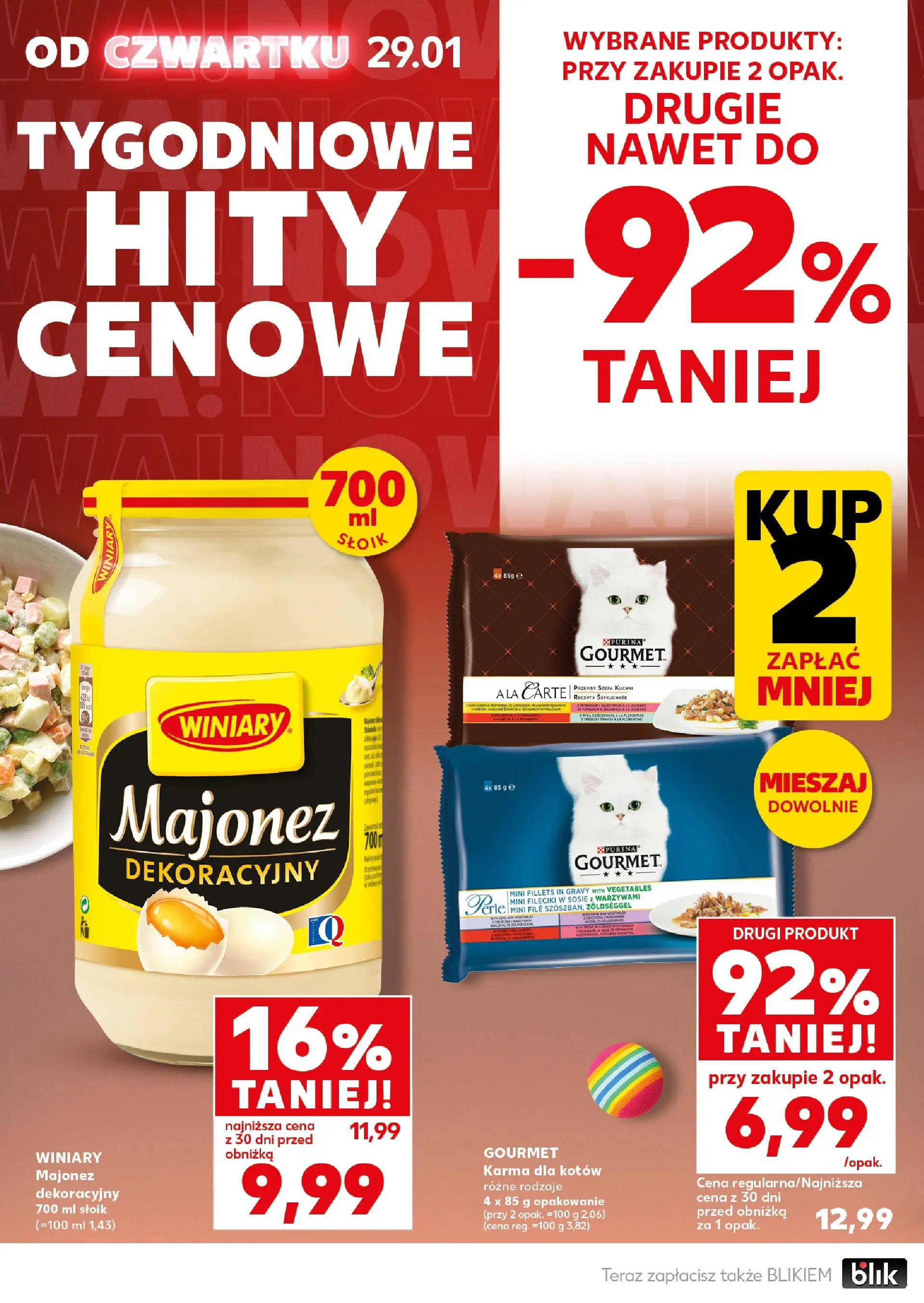 Kaufland gazetka - Super Sobota od 31.01.2026 - od jutra PDF | Strona: 4 | Produkty: Karma dla kotów, Majonez