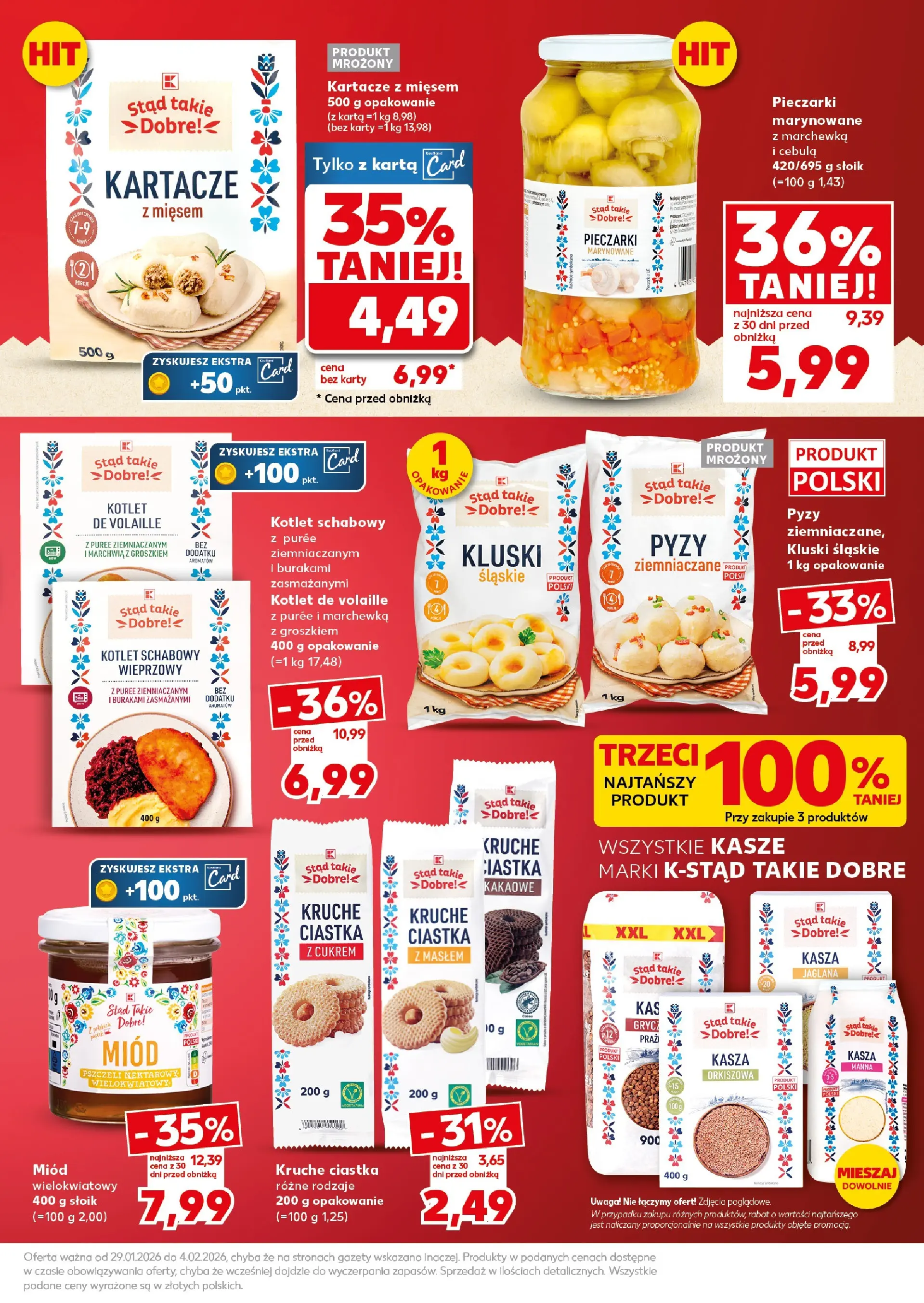 Kaufland gazetka - Super Sobota od 31.01.2026 - od jutra PDF | Strona: 7 | Produkty: Karta, Kluski śląskie, Ciastka, Marchewka z groszkiem