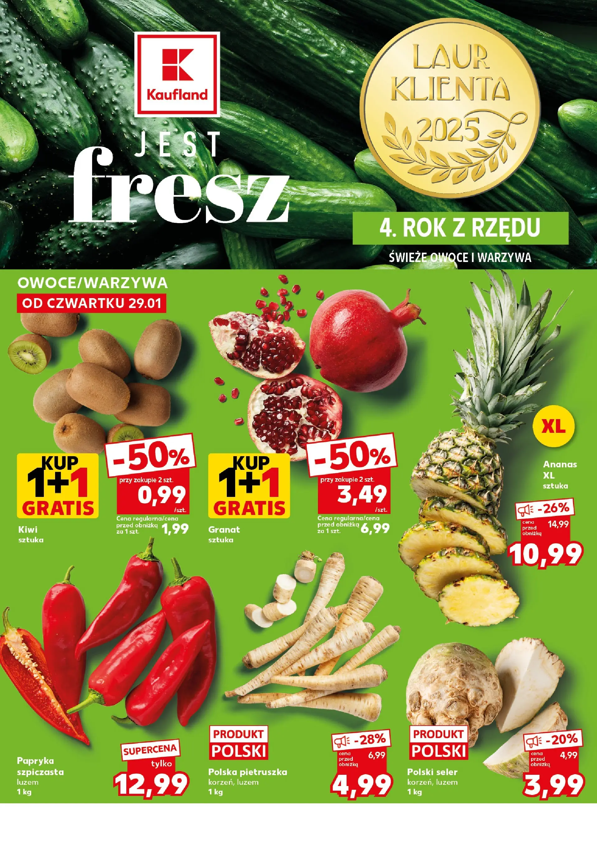 Kaufland gazetka - Super Sobota od 31.01.2026 - od jutra PDF | Strona: 8 | Produkty: Papryka, Ananas, Kiwi, Warzywa