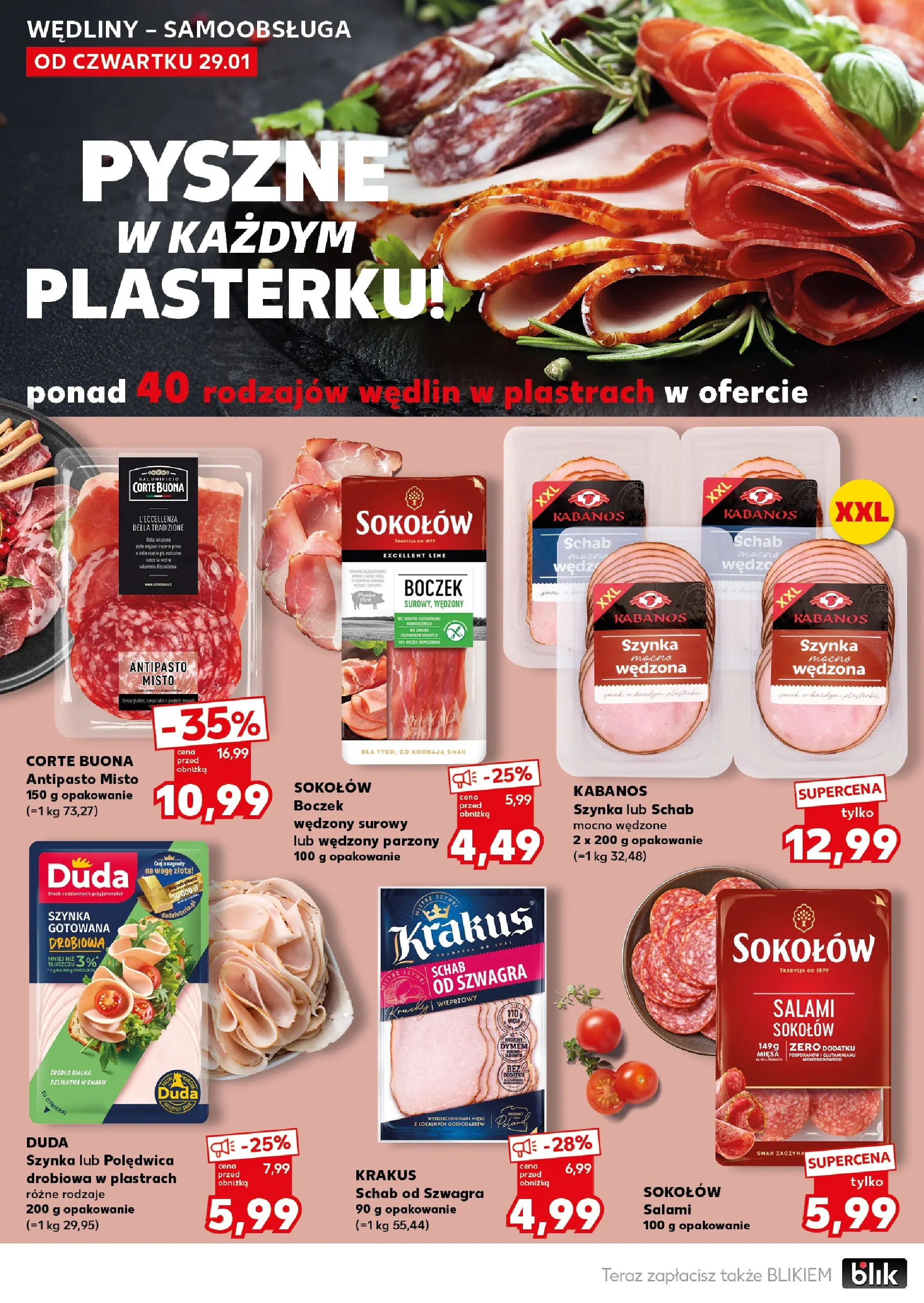 Kaufland gazetka - Super Sobota od 31.01.2026 - od jutra PDF | Strona: 16 | Produkty: Szynka, Boczek, Salami, Wędliny