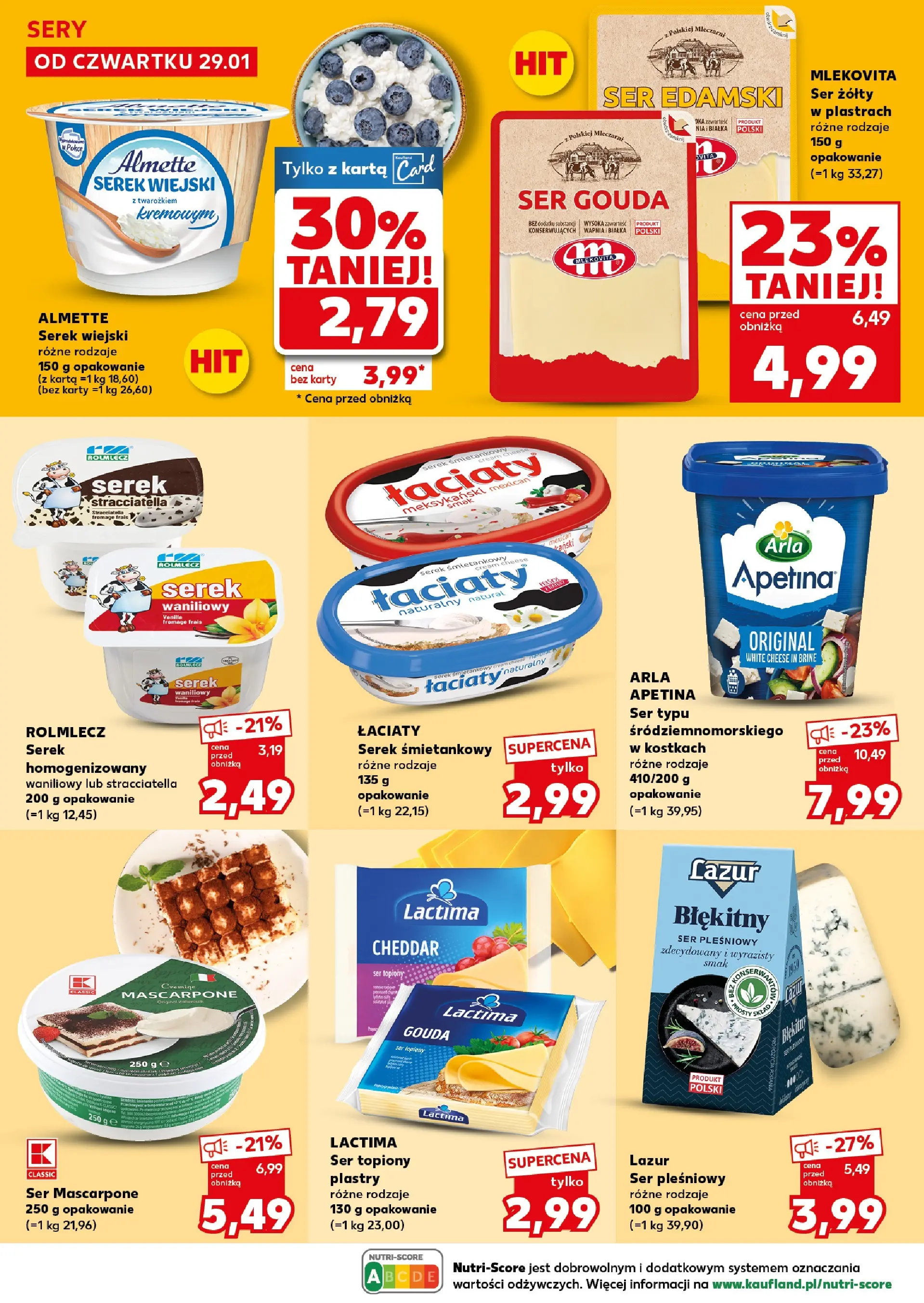 Kaufland gazetka - Super Sobota od 31.01.2026 - od jutra PDF | Strona: 18 | Produkty: Karta, Ser topiony, Ser mascarpone, Cheddar