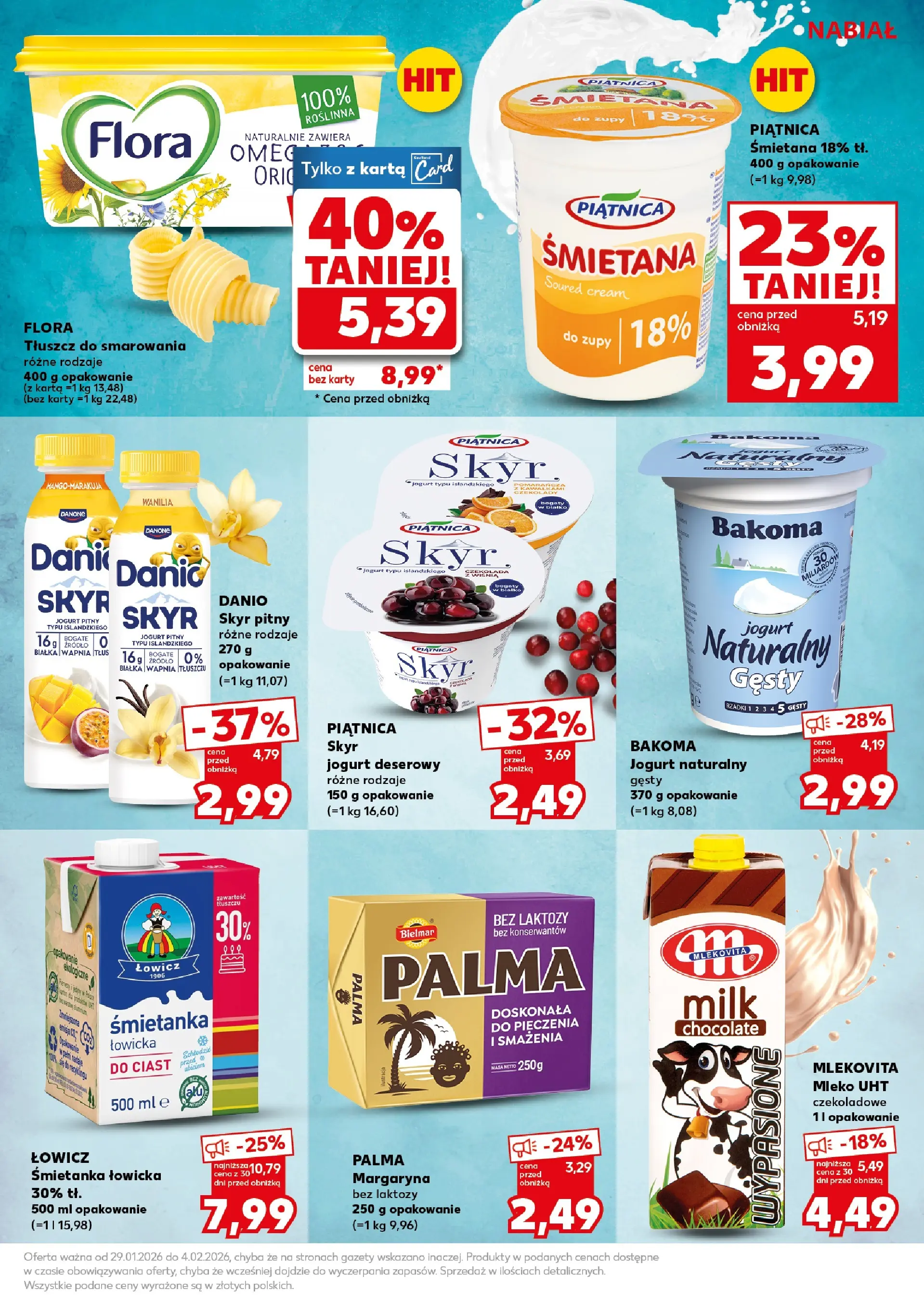 Kaufland gazetka - Super Sobota od 31.01.2026 - od jutra PDF | Strona: 19 | Produkty: Karta, Czekolady, Jogurt naturalny, Śmietana