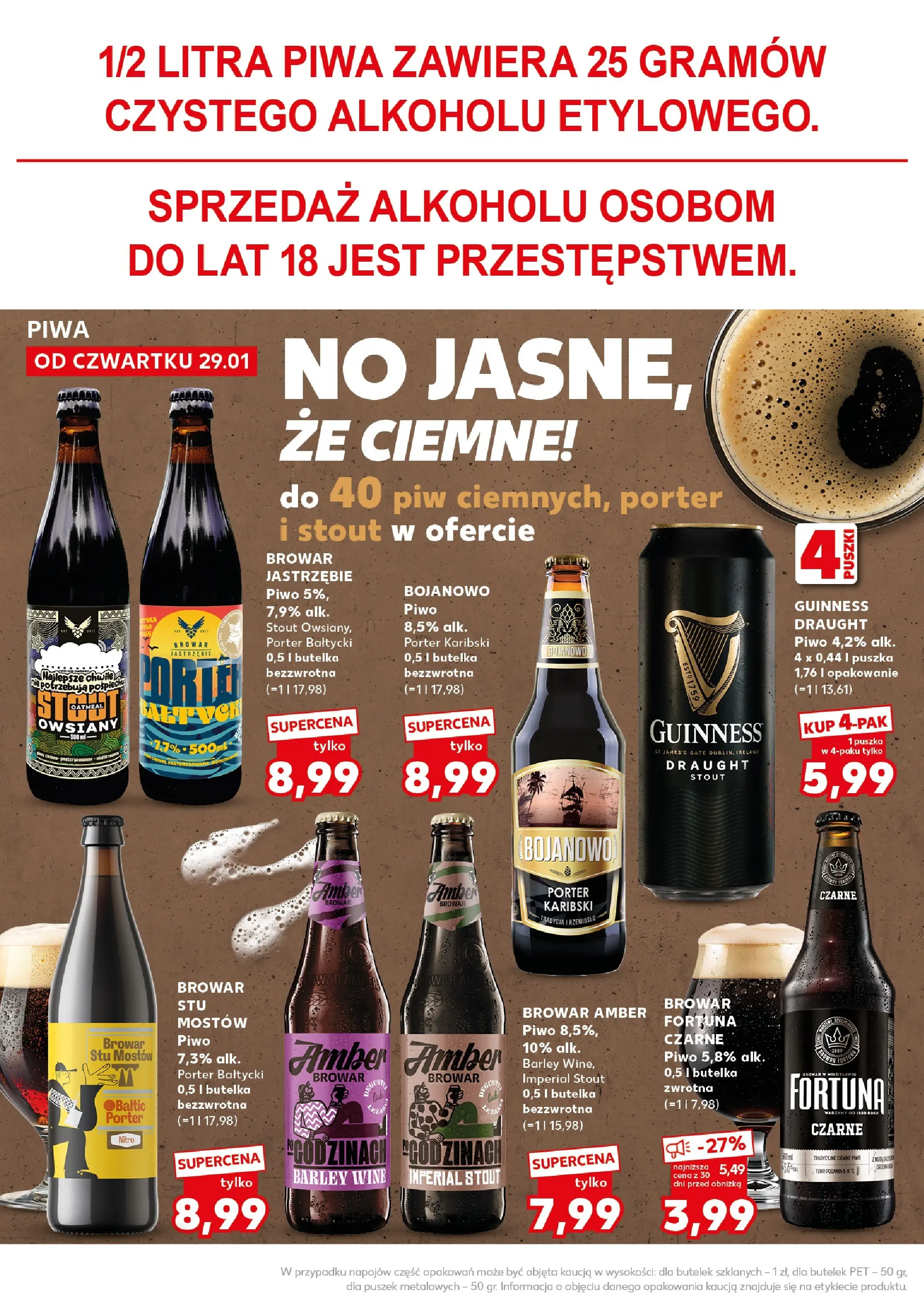 Kaufland gazetka - Super Sobota od 31.01.2026 - od jutra PDF | Strona: 22 | Produkty: Piwo Guinness, Guinness, Piwo