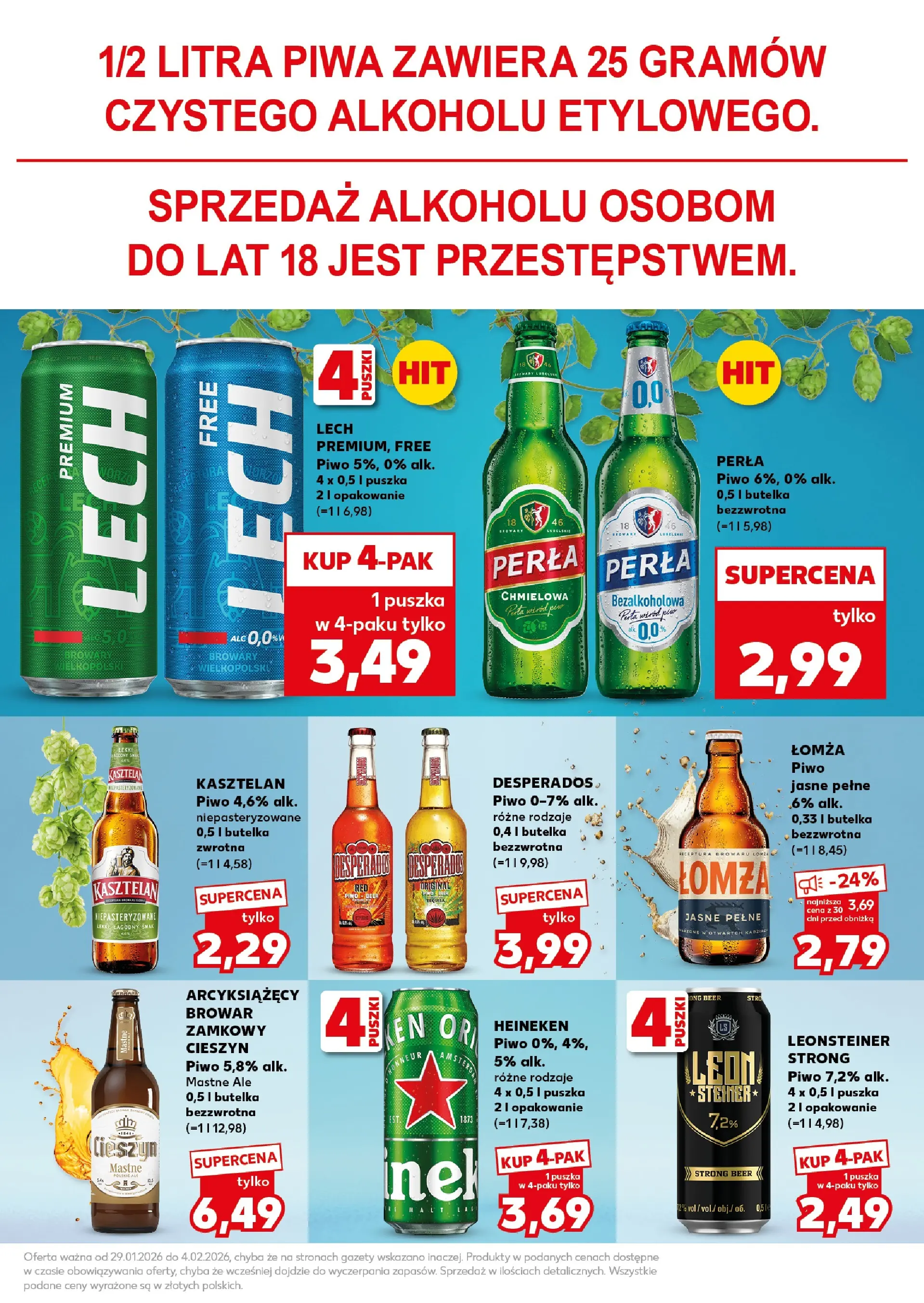 Kaufland gazetka - Super Sobota od 31.01.2026 - od jutra PDF | Strona: 23 | Produkty: Piwo, Heineken