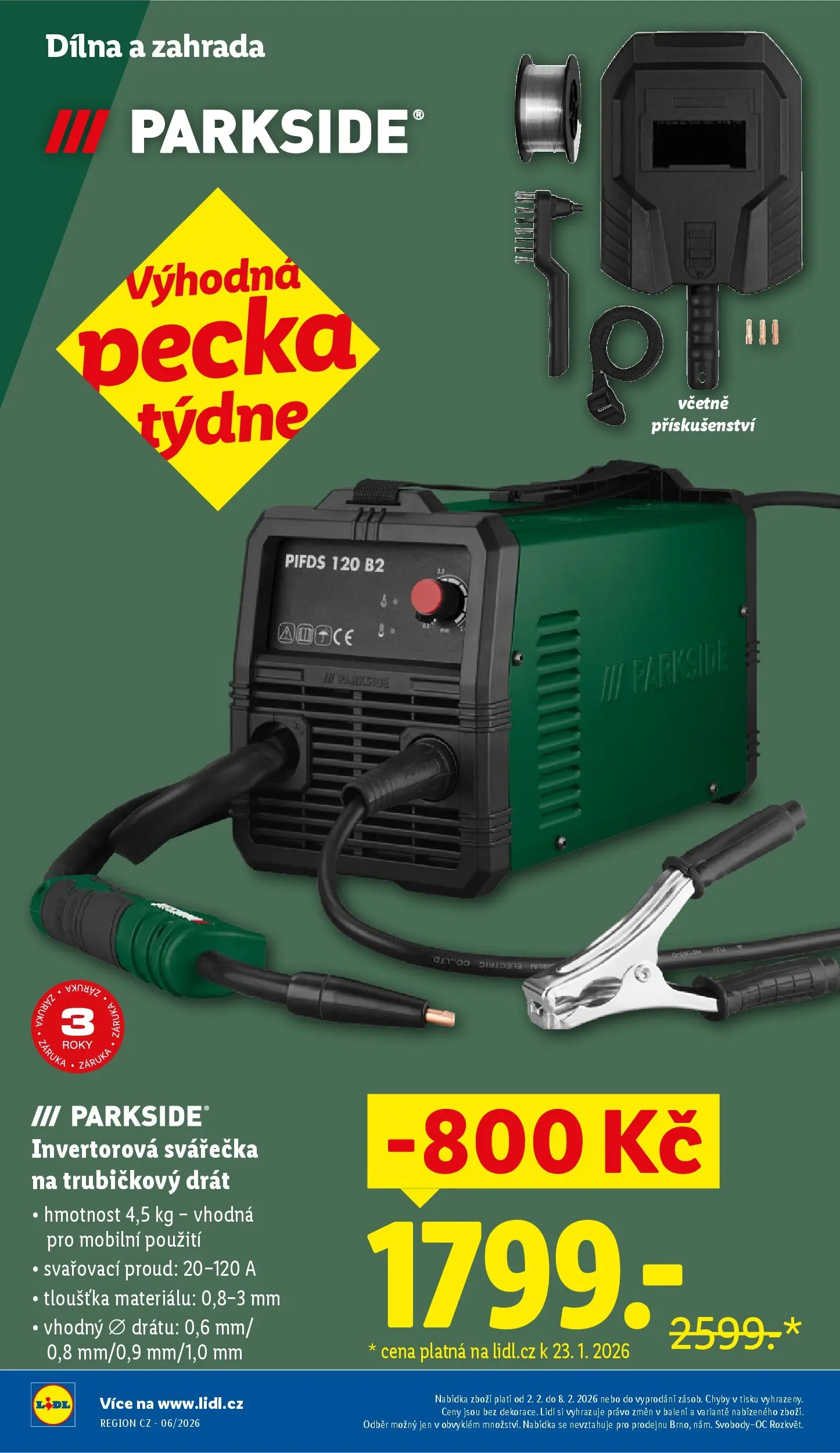 Lidl leták od 01.02.2026 - Nový akční leták | Strana: 6 | Produkty: Parkside, Zahrada, Svářečka, Invertorová svářečka