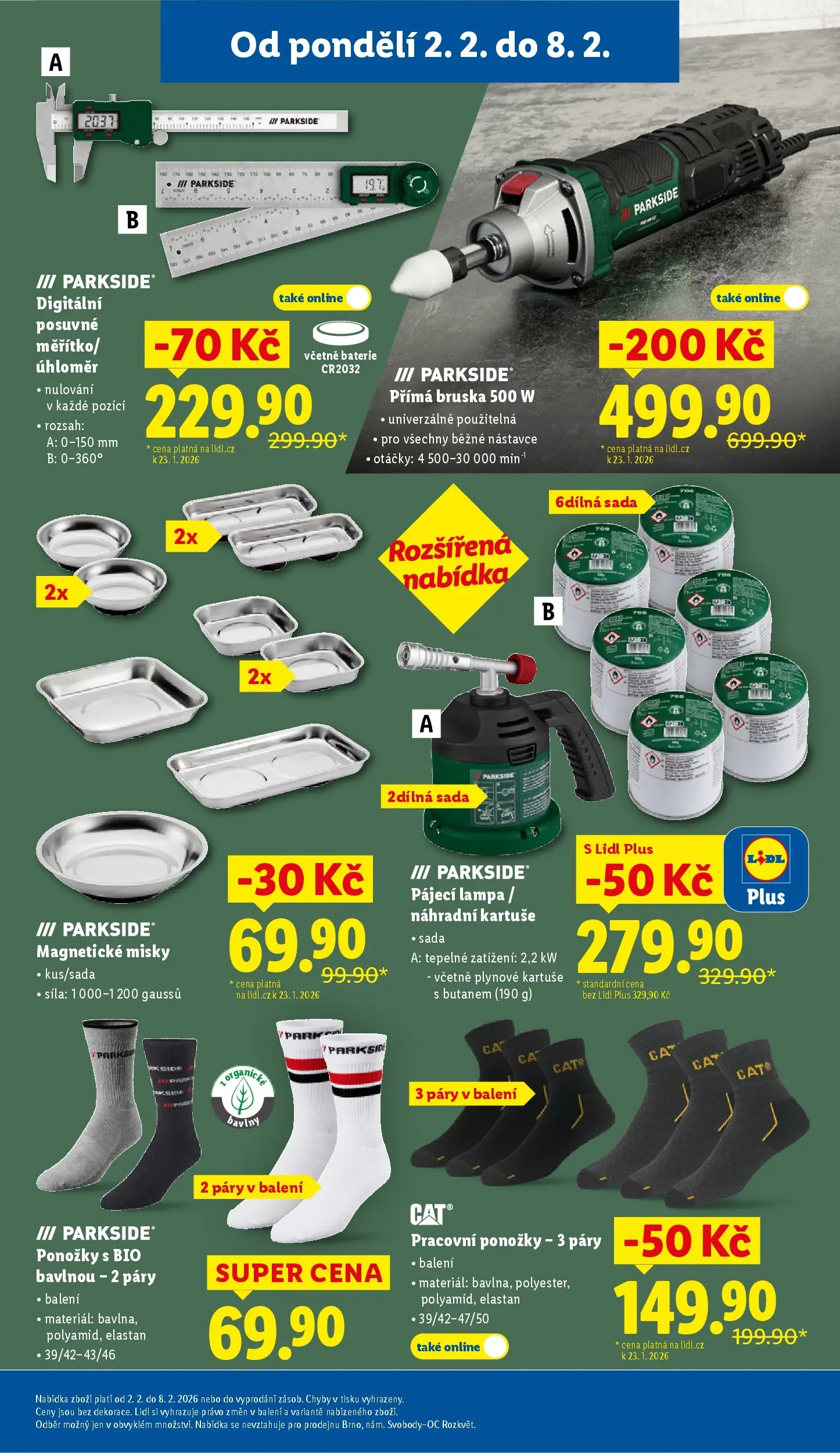 Lidl leták od 01.02.2026 - Nový akční leták | Strana: 37 | Produkty: Ponožky, Bruska, Baterie CR2032, Lampa