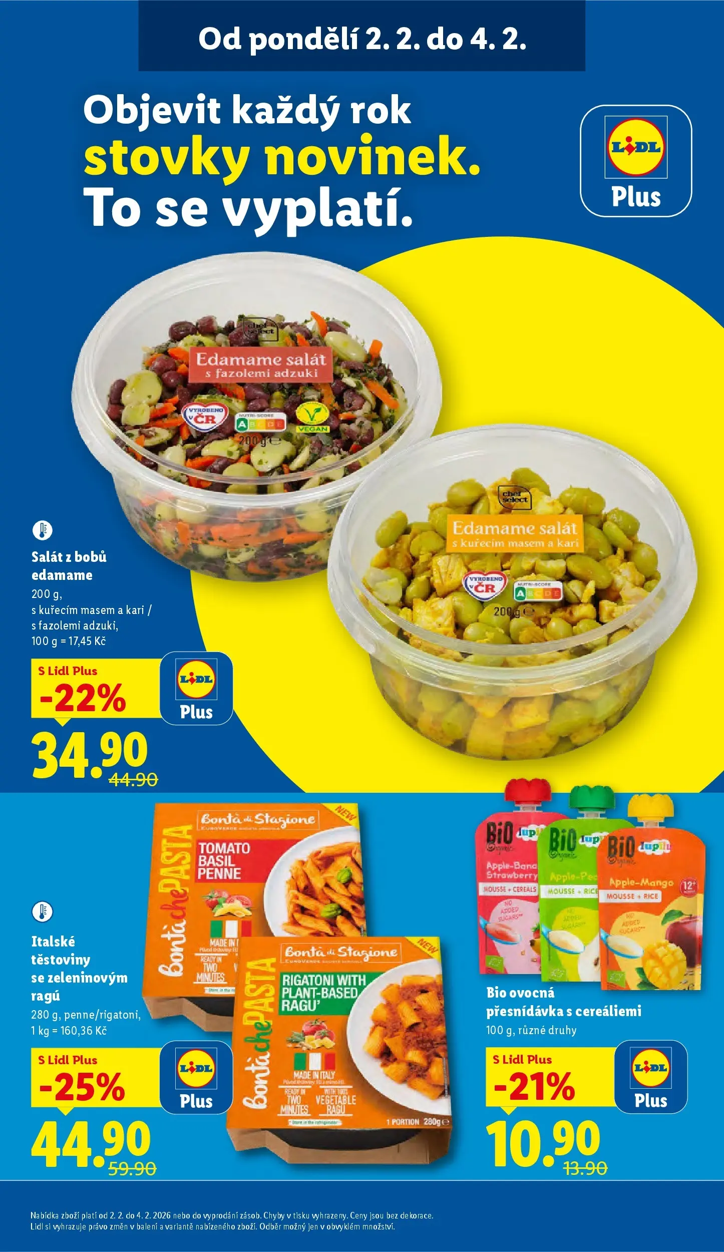Lidl leták od 01.02.2026 - Nový akční leták | Strana: 9 | Produkty: Penne, Vegan, Těstoviny, Edamame