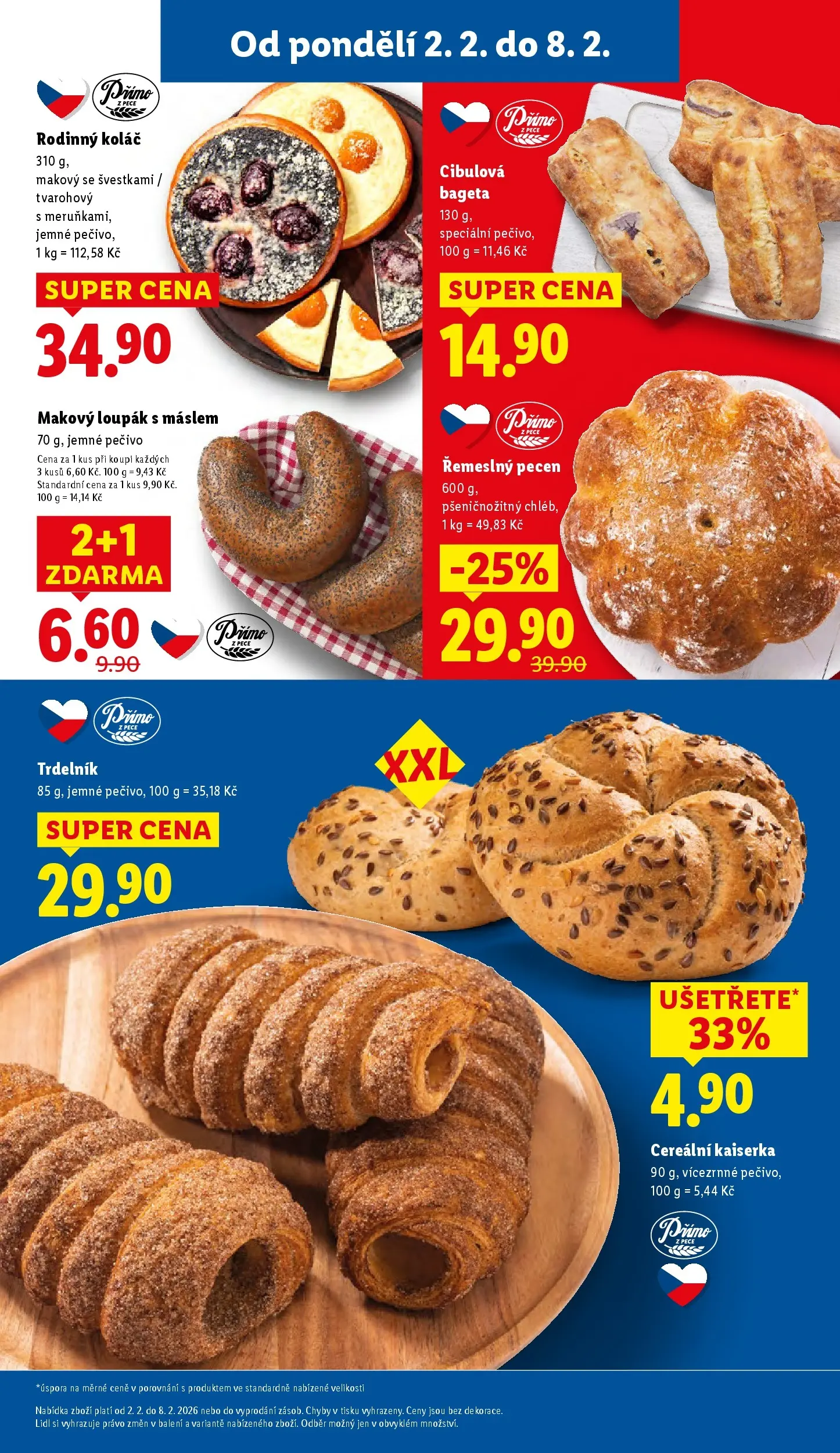 Lidl leták od 01.02.2026 - Nový akční leták | Strana: 15 | Produkty: Kaiserka, Chléb, Pečivo, Bageta