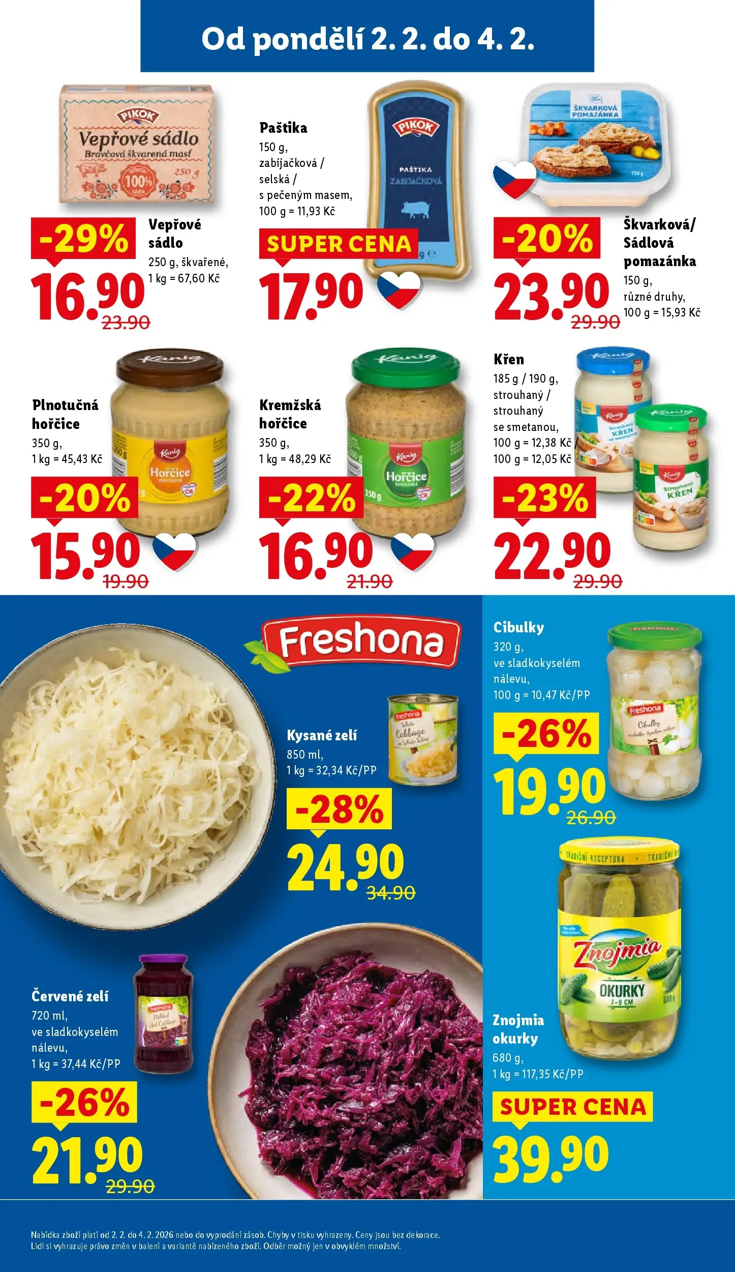 Lidl leták od 01.02.2026 - Nový akční leták | Strana: 17 | Produkty: Okurky, Hořčice, Okurky Znojmia, Pikok