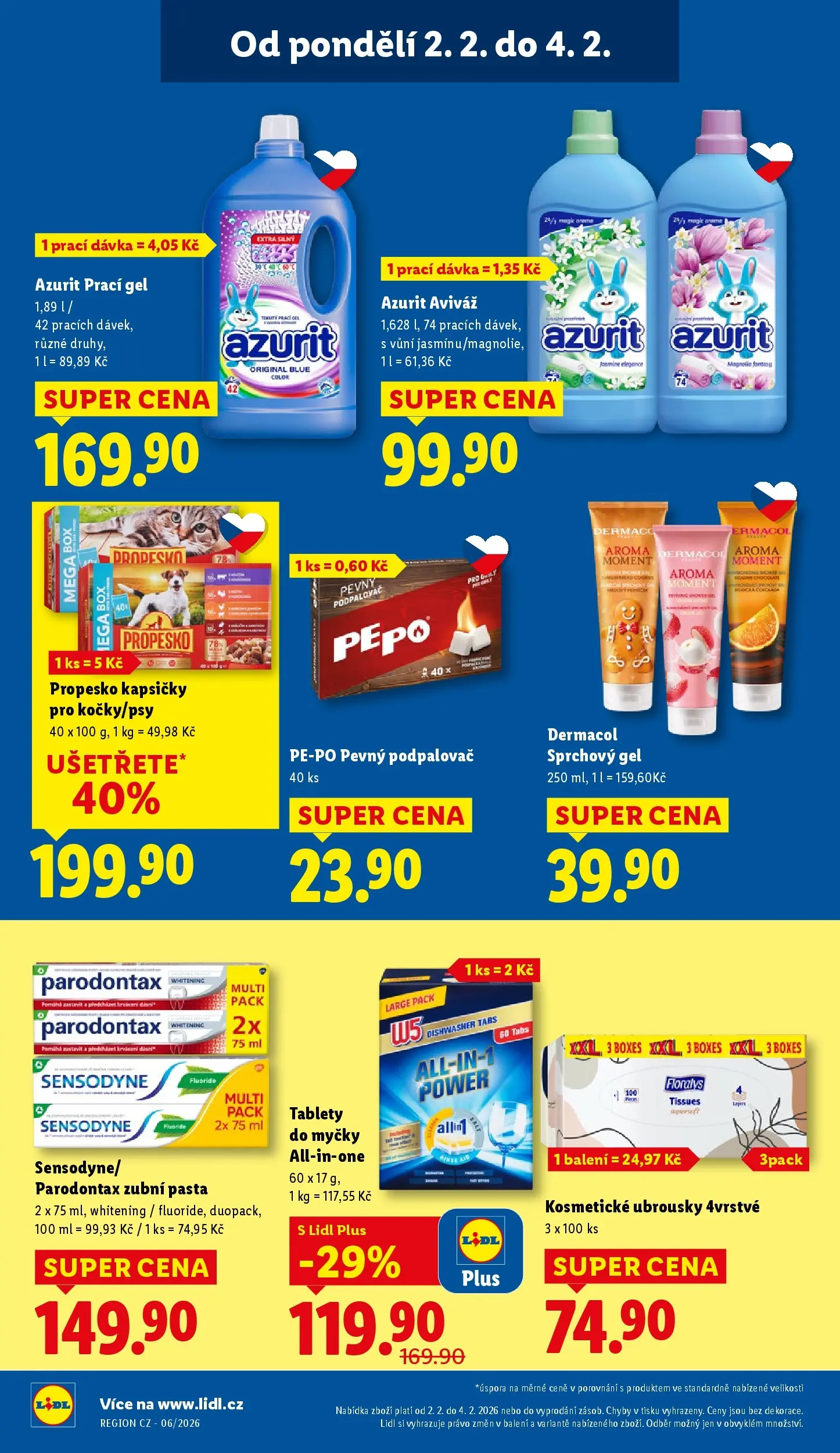 Lidl leták od 01.02.2026 - Nový akční leták | Strana: 26 | Produkty: Sprchový gel, Prací gel, Pepo, Parodontax zubní pasta