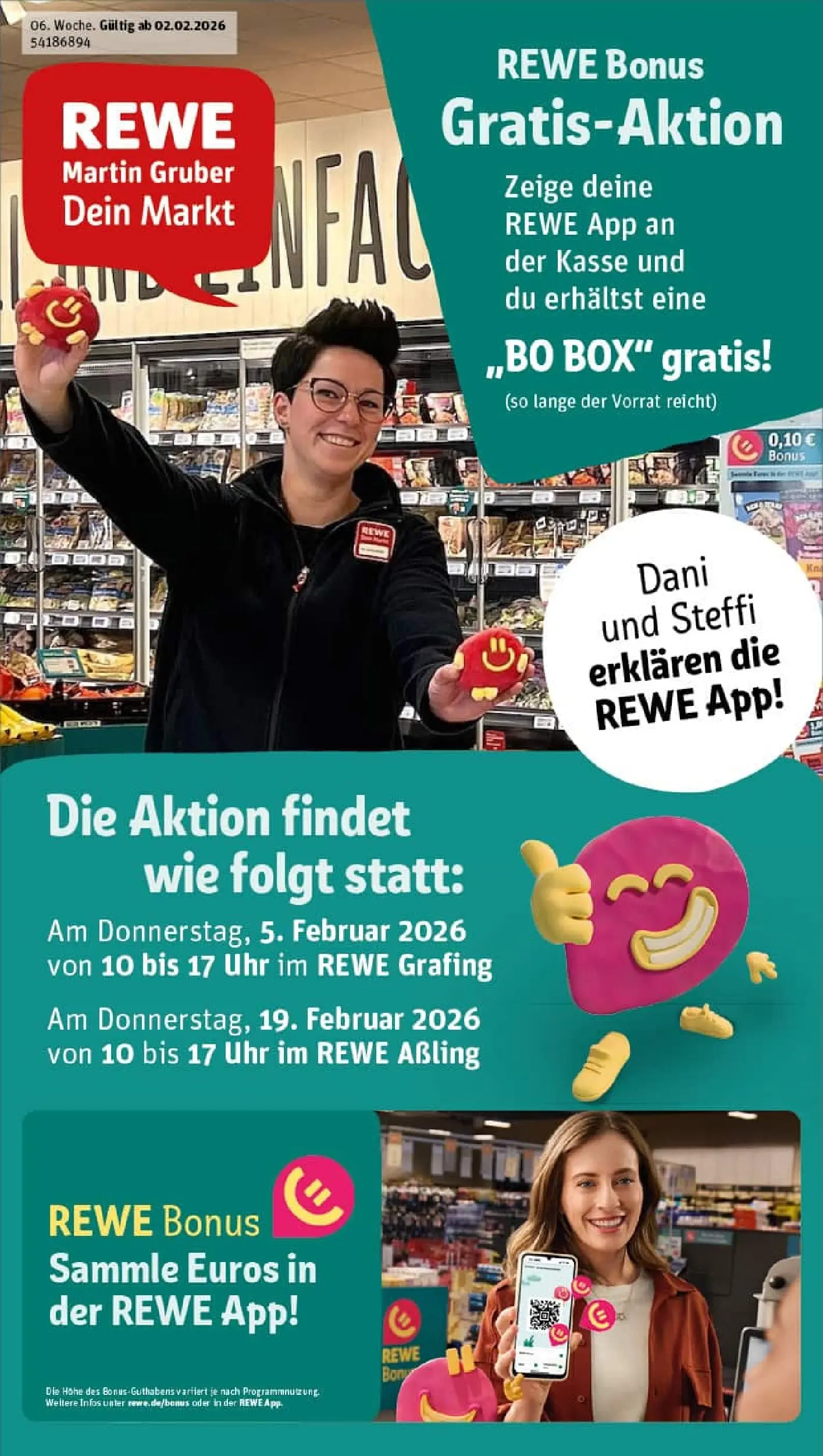 REWE Prospekt ab 02.02.2026 zum Blättern » Angebote | Seite: 1 | Produkte: Box, Uhr