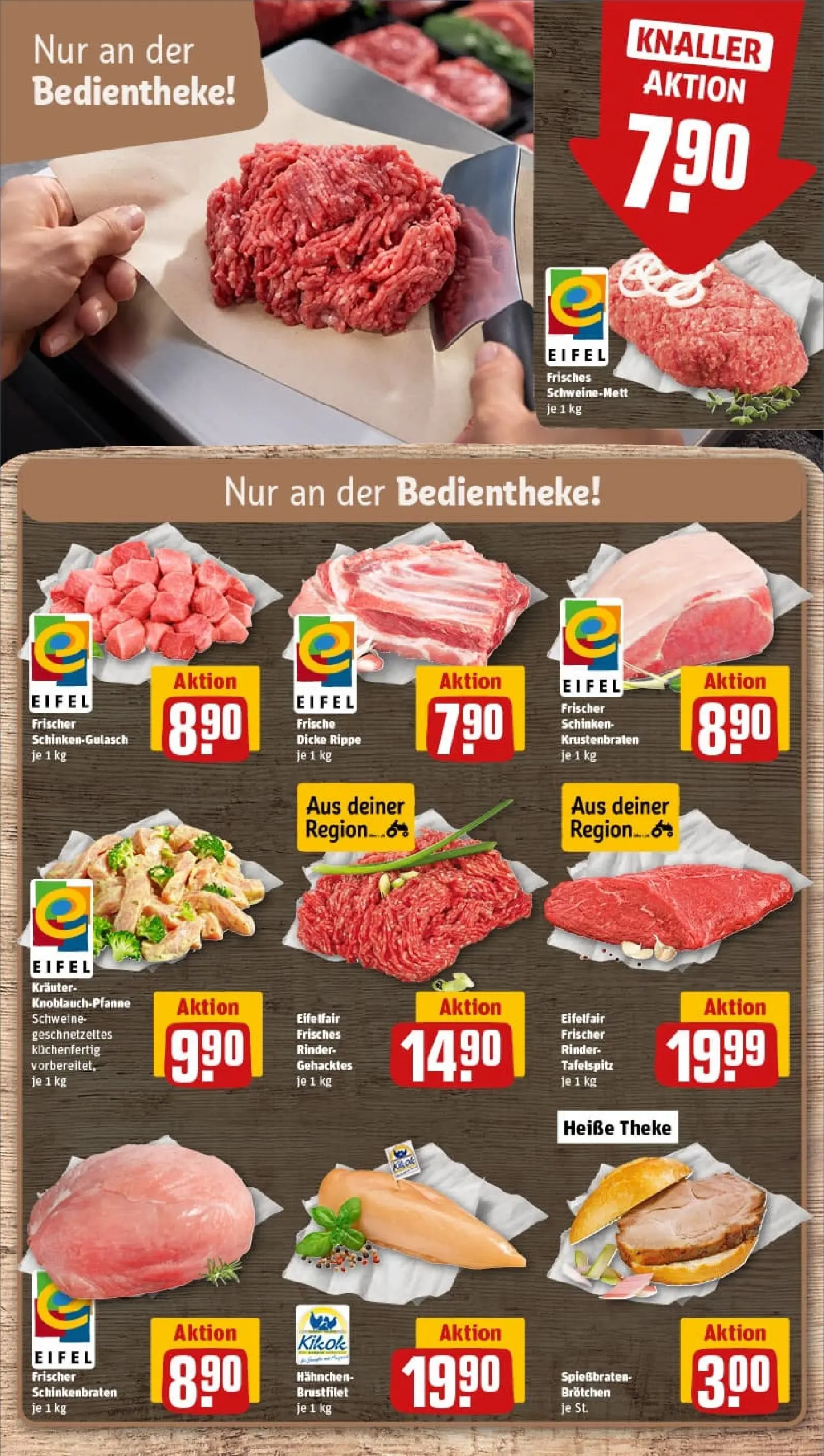 REWE Prospekt ab 02.02.2026 zum Blättern » Angebote | Seite: 10 | Produkte: Hahnchen, Theke, Gulasch, Schinken