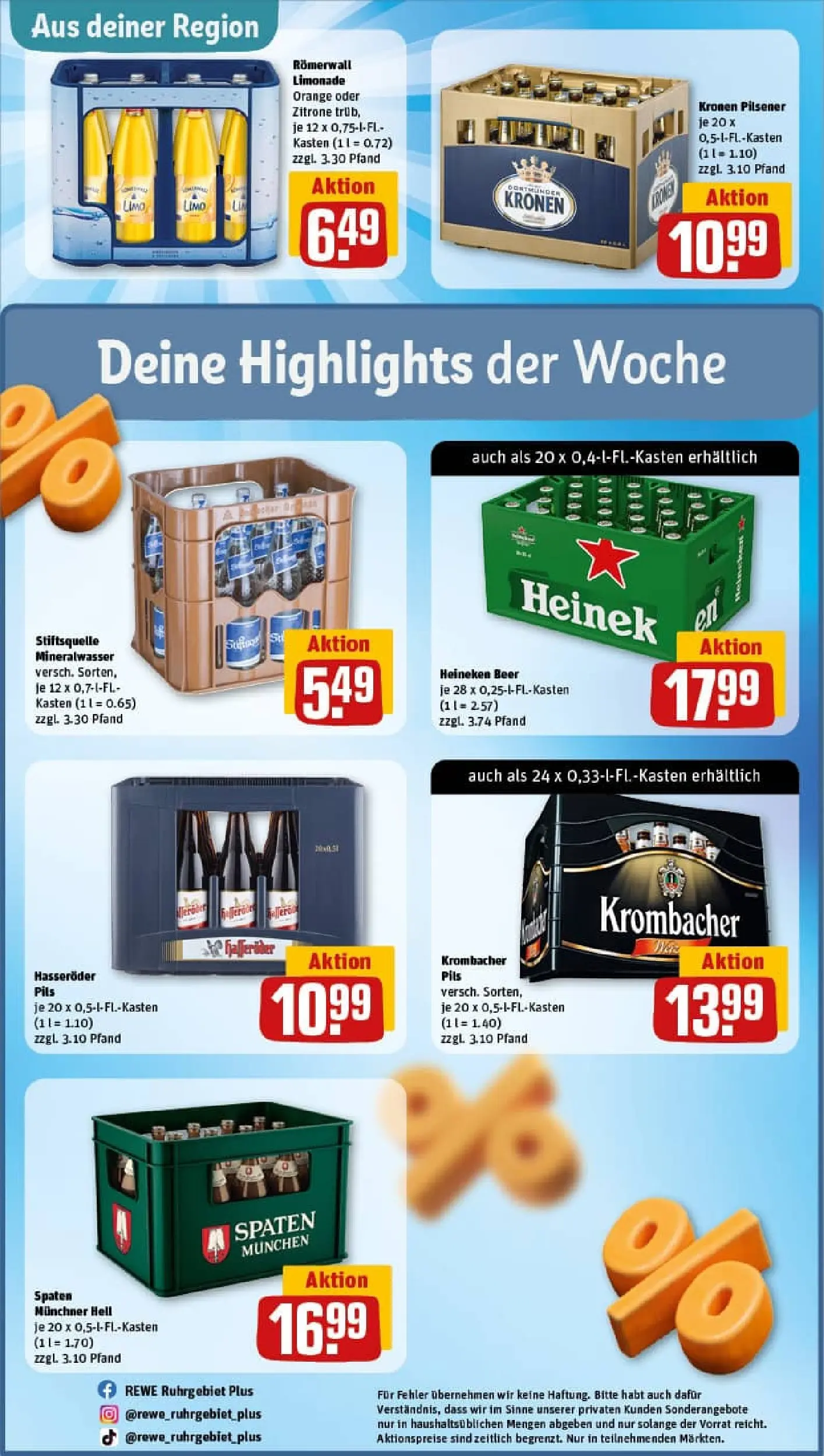 REWE Prospekt ab 02.02.2026 zum Blättern » Angebote | Seite: 32 | Produkte: Pils, Heineken, Krombacher, Hasseröder