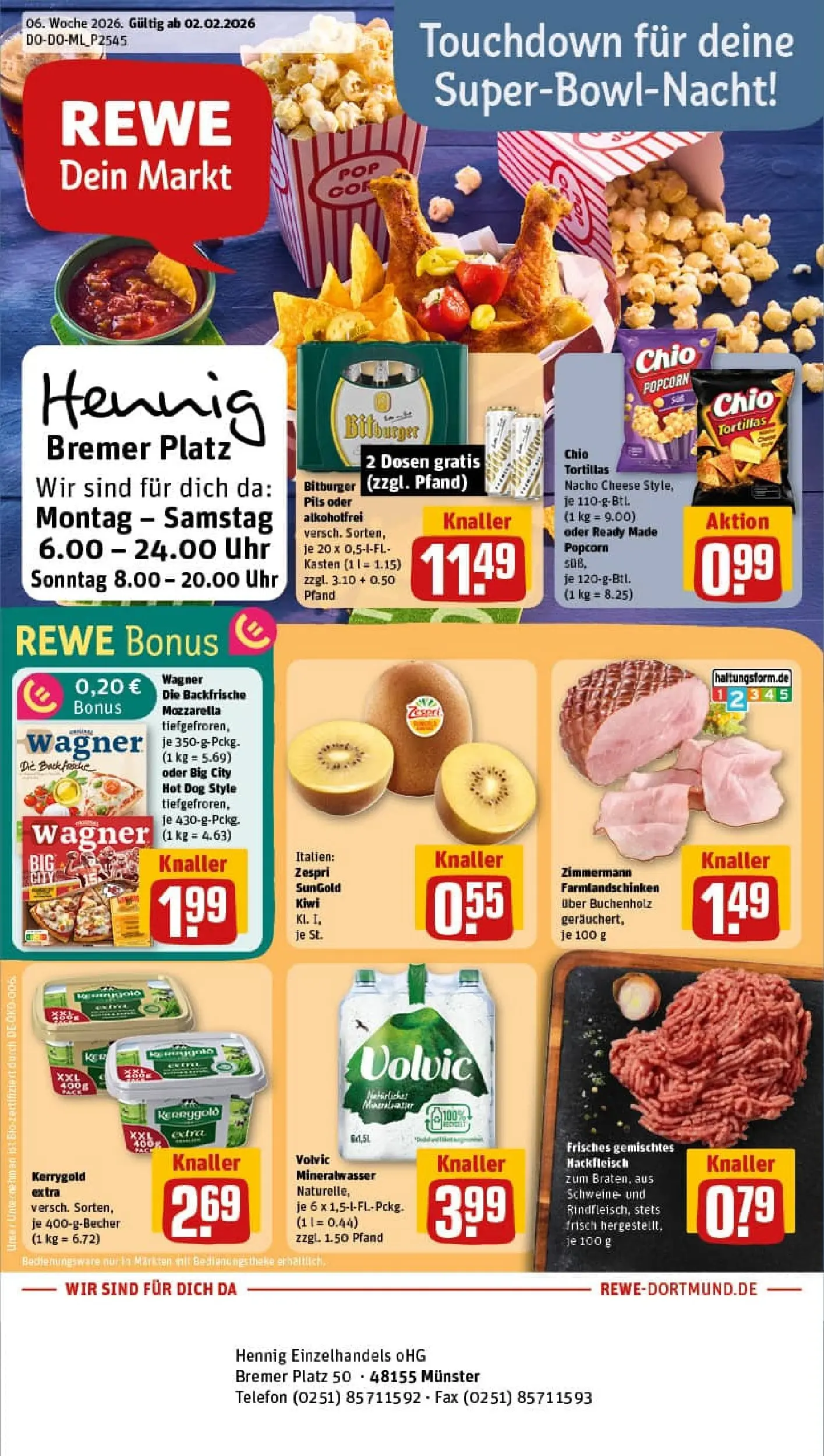 REWE Prospekt ab 01.02.2026 zum Blättern » Angebote | Seite: 1