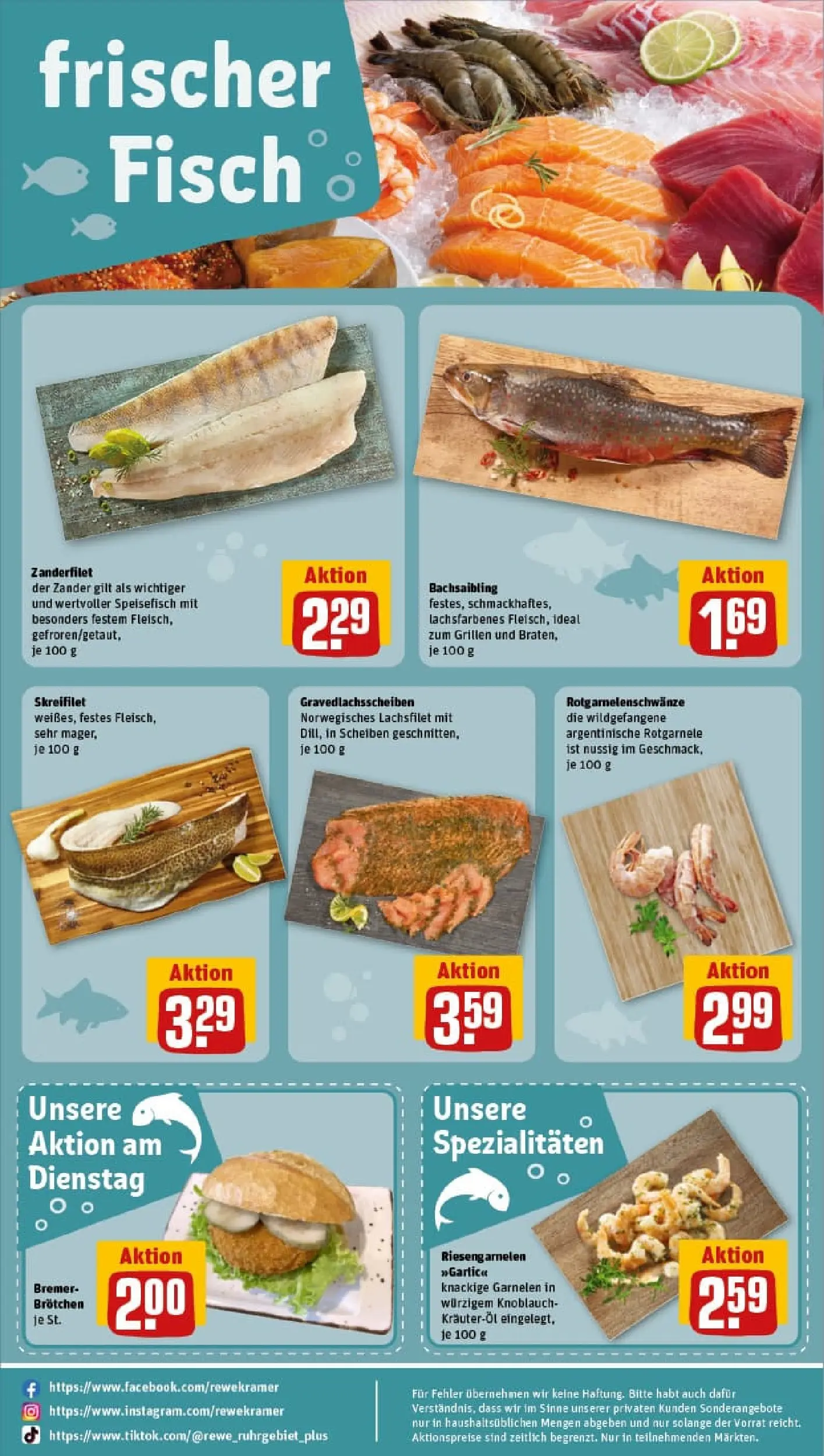REWE Prospekt ab 02.02.2026 zum Blättern » Angebote | Seite: 33 | Produkte: Garnelen, Fisch, Knoblauch