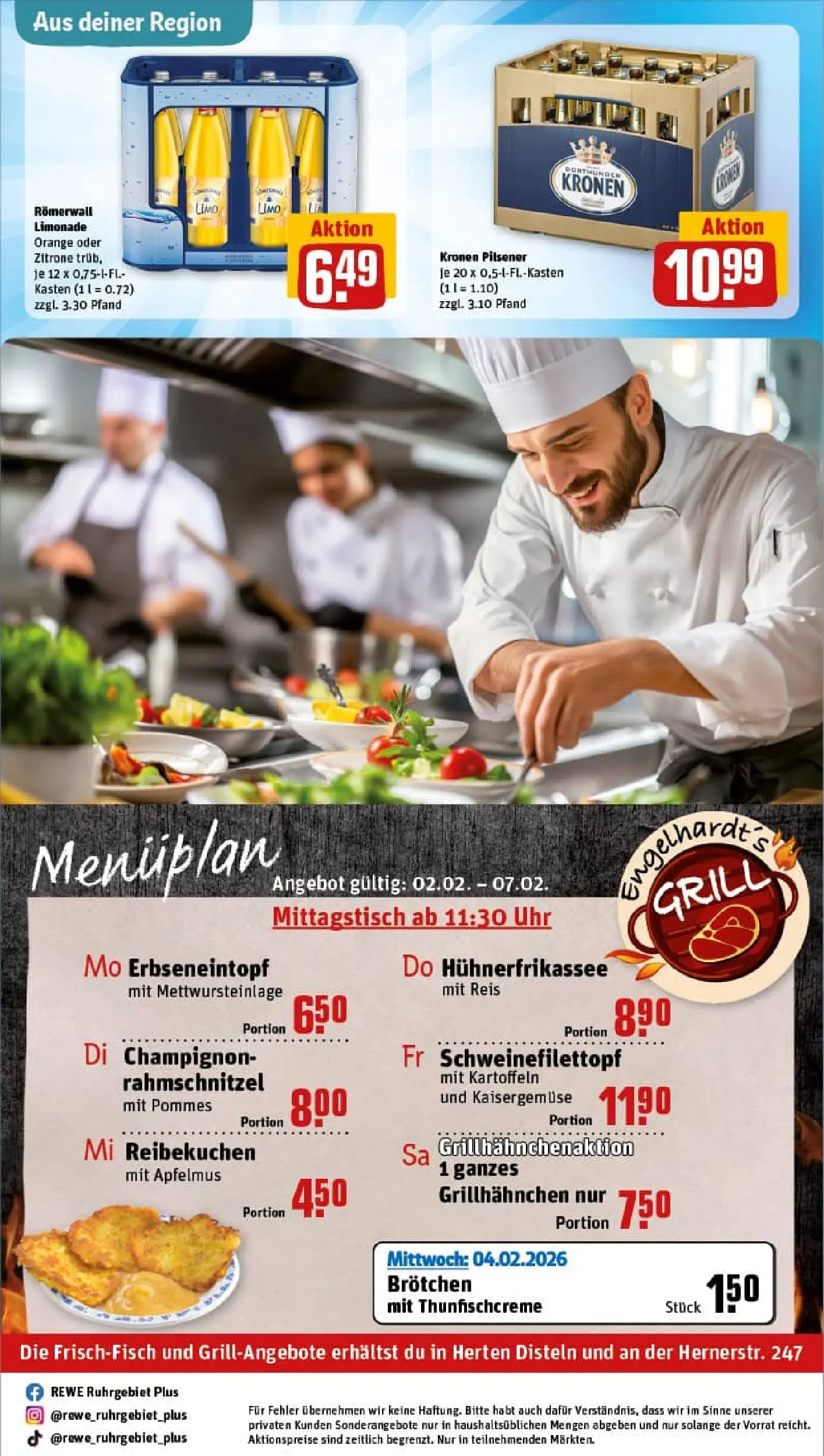 REWE Prospekt ab 02.02.2026 zum Blättern » Angebote | Seite: 33 | Produkte: Grill, Limonade, Zitrone, Reis