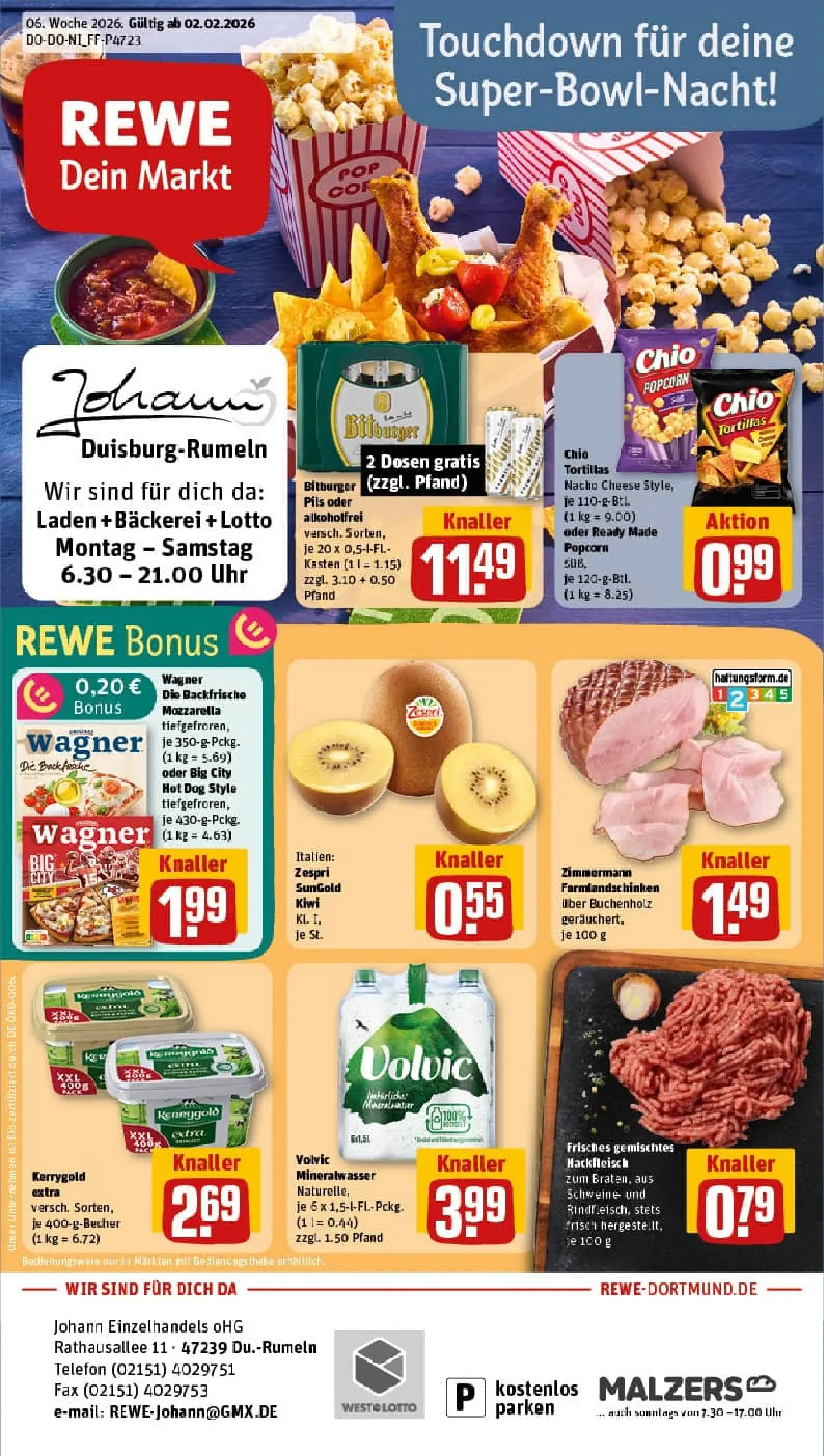 REWE Prospekt ab 01.02.2026 zum Blättern » Angebote | Seite: 1