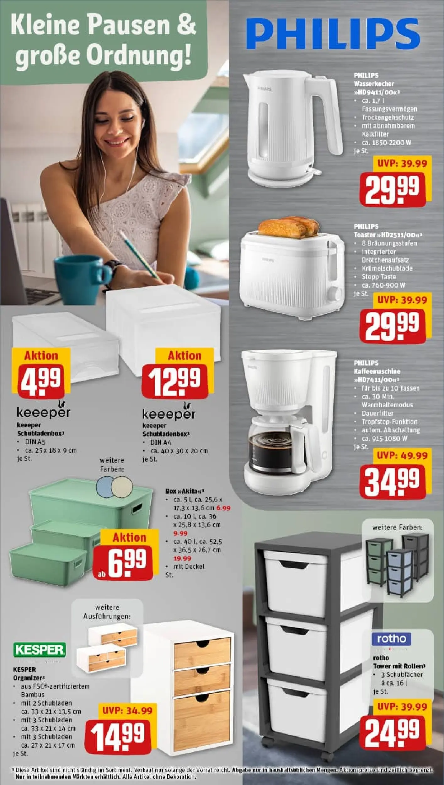 REWE Prospekt ab 02.02.2026 zum Blättern » Angebote | Seite: 36 | Produkte: Kaffeemaschine, Wasserkocher, Toaster, Box