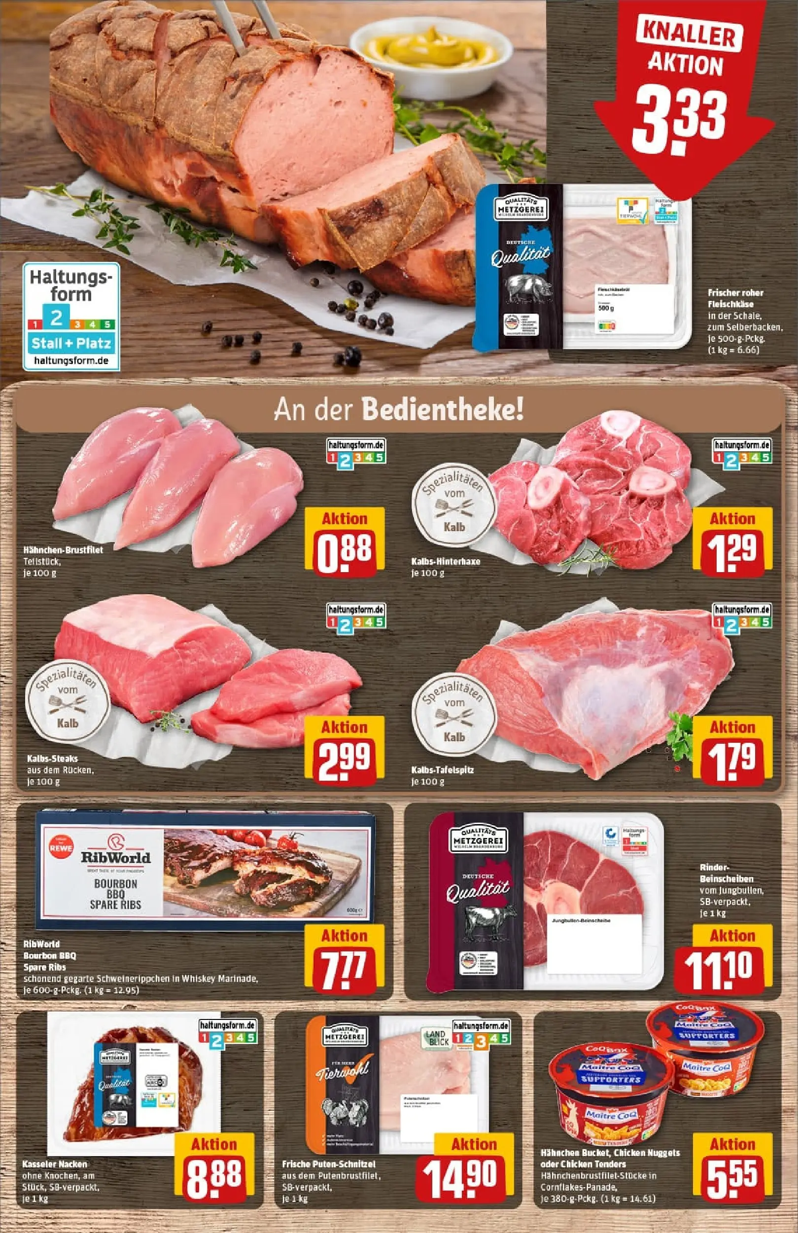REWE Prospekt ab 02.02.2026 zum Blättern » Angebote | Seite: 10 | Produkte: Spare ribs, Putenschnitzel, Bourbon, Whiskey