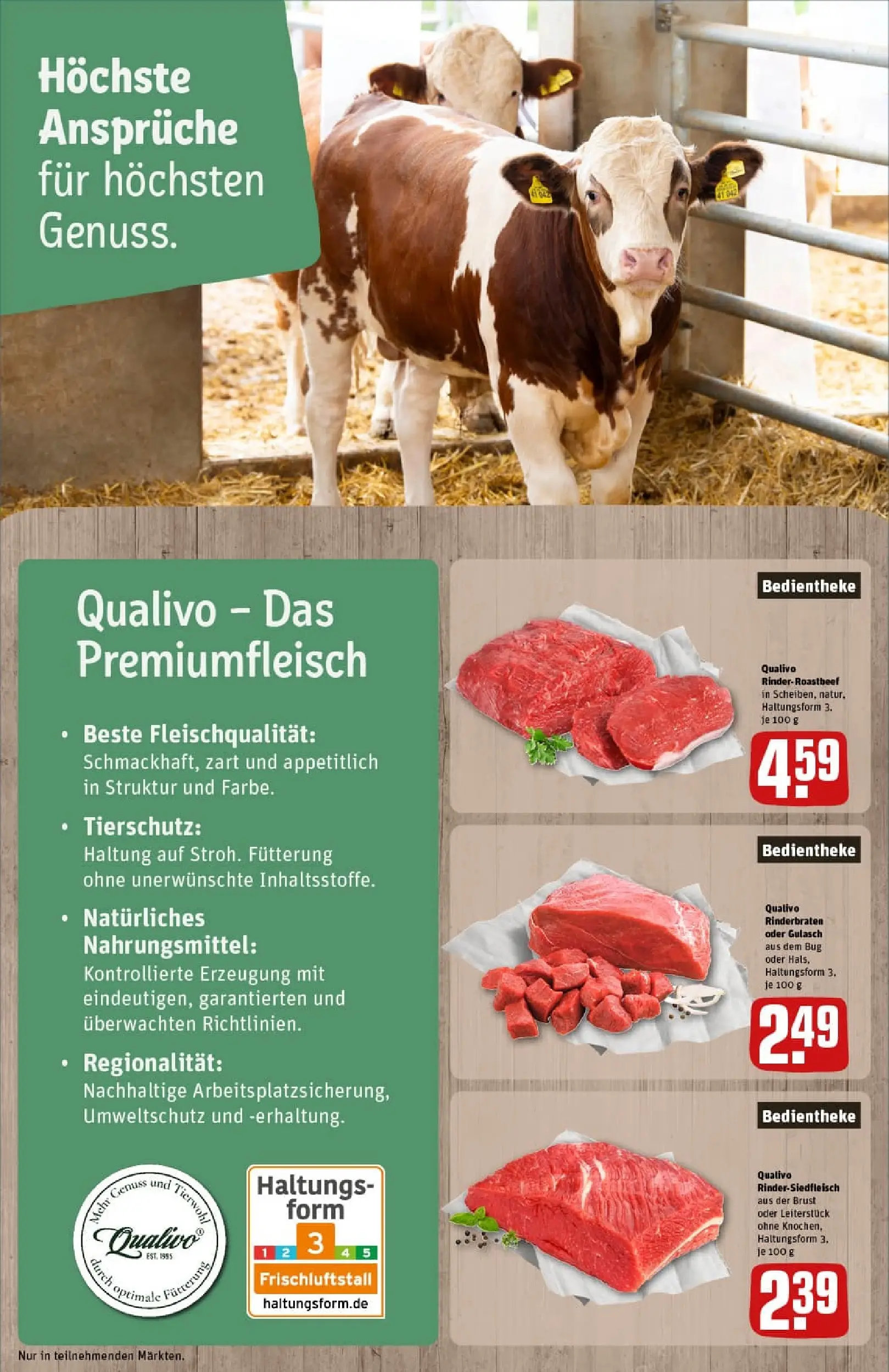 REWE Prospekt ab 01.02.2026 zum Blättern » Angebote | Seite: 14 | Produkte: Rinderbraten, Roastbeef, Gulasch