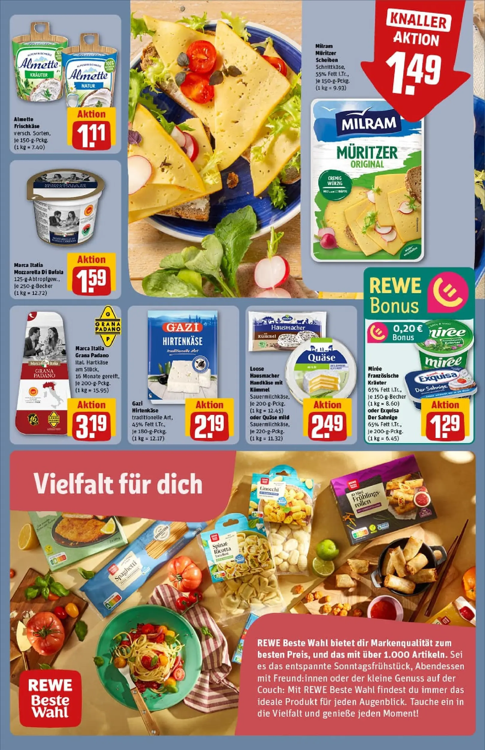 REWE Prospekt ab 02.02.2026 zum Blättern » Angebote | Seite: 15 | Produkte: Feta, Couch, Exquisa, Frischkase