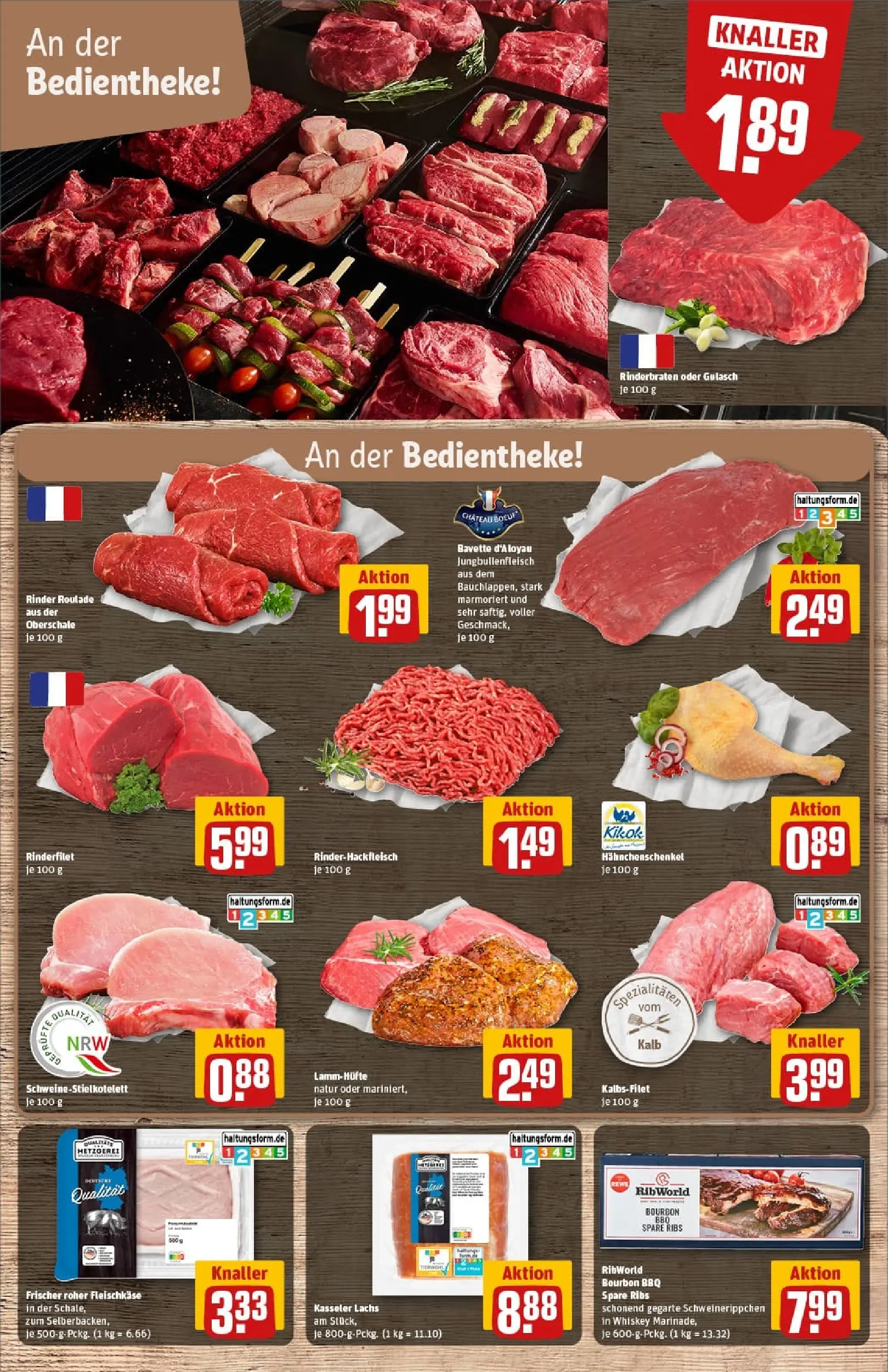 REWE Prospekt ab 02.02.2026 zum Blättern » Angebote | Seite: 10 | Produkte: Rinderbraten, Hahnchenschenkel, Rinderfilet, Whiskey