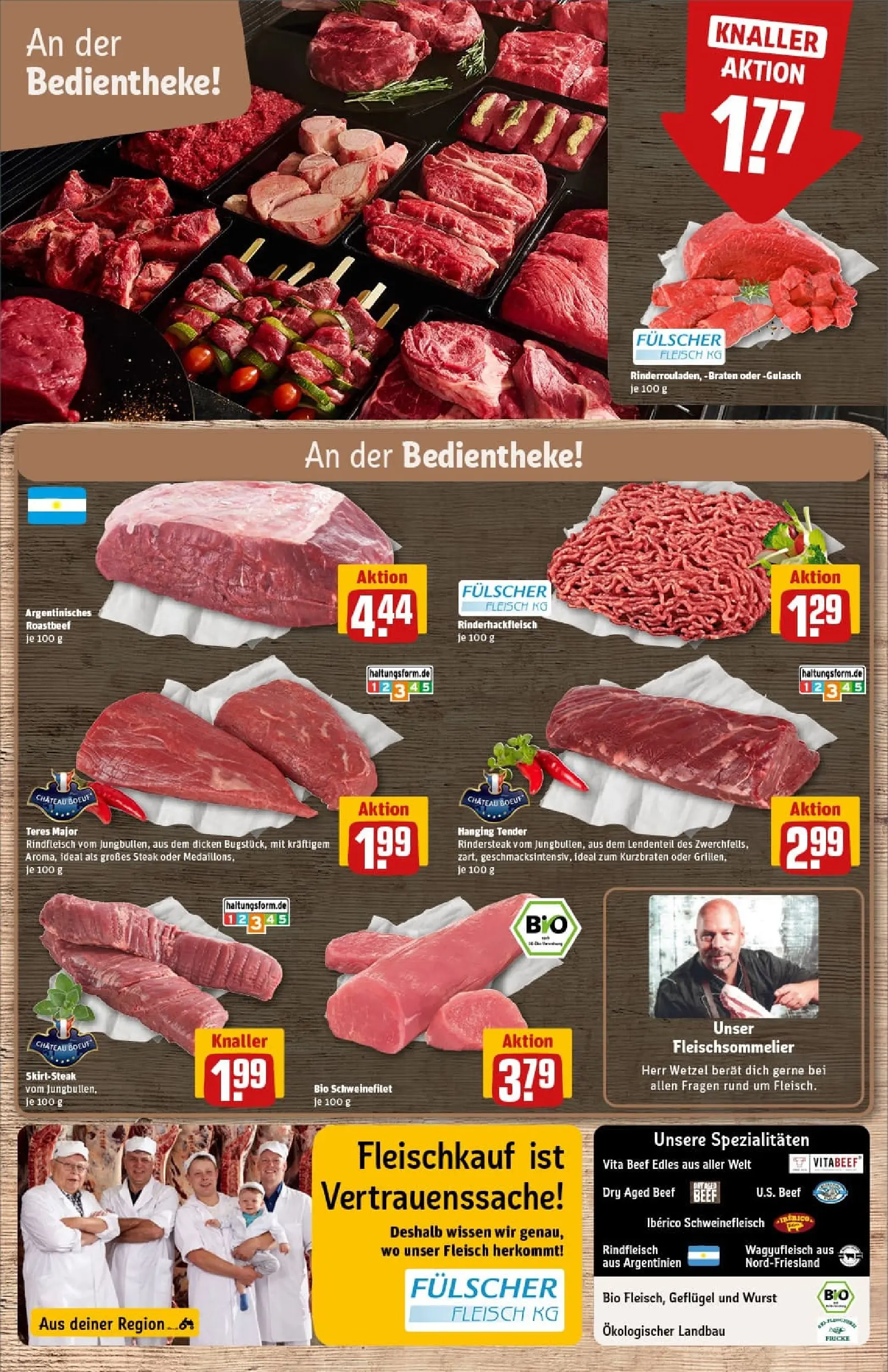 REWE Prospekt ab 02.02.2026 zum Blättern » Angebote | Seite: 10 | Produkte: Roastbeef, Schweinefleisch, Steak, Fleisch