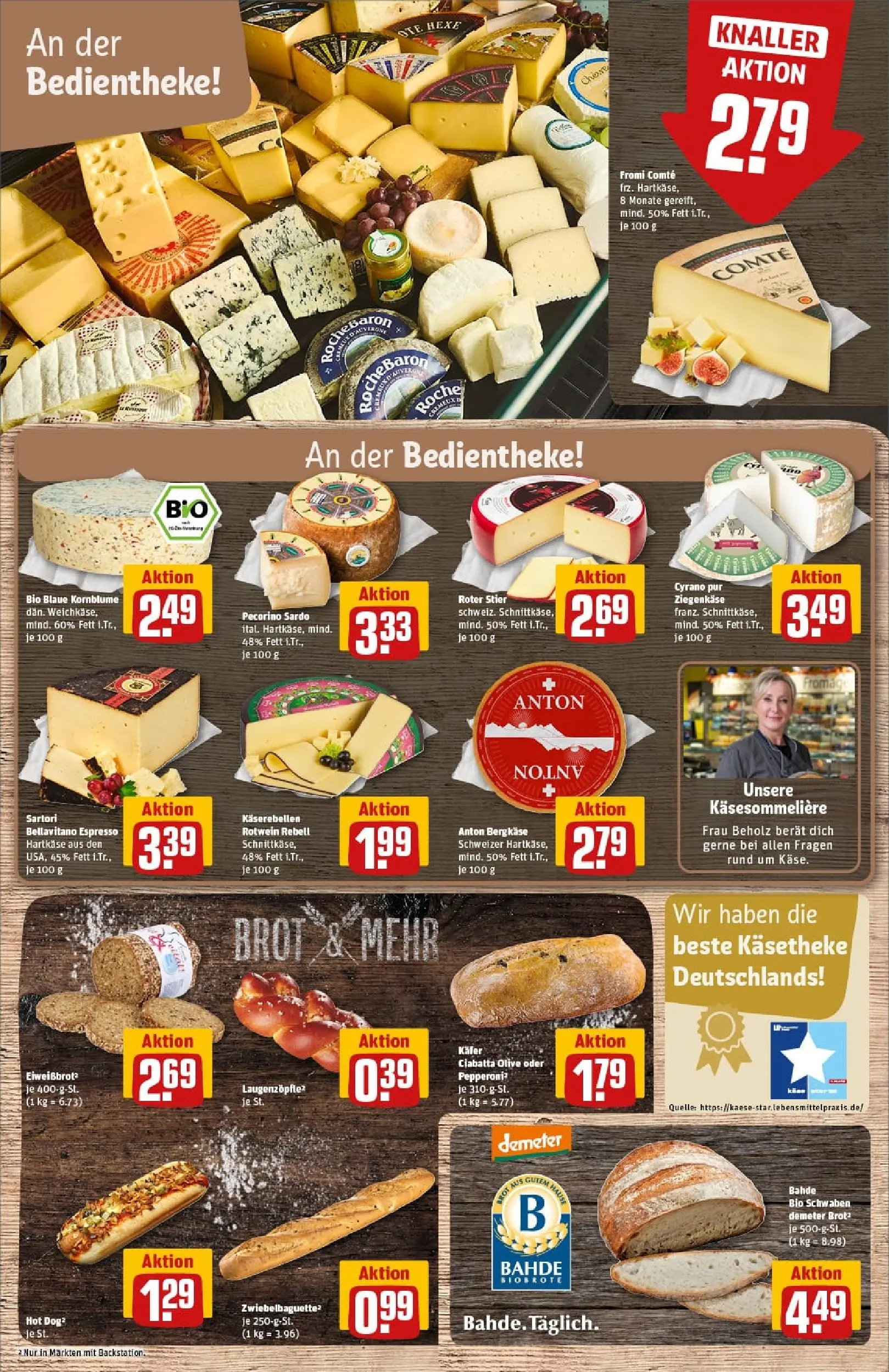 REWE Prospekt ab 02.02.2026 zum Blättern » Angebote | Seite: 13 | Produkte: Rotwein, Ziegenkäse, Baguette, Brot