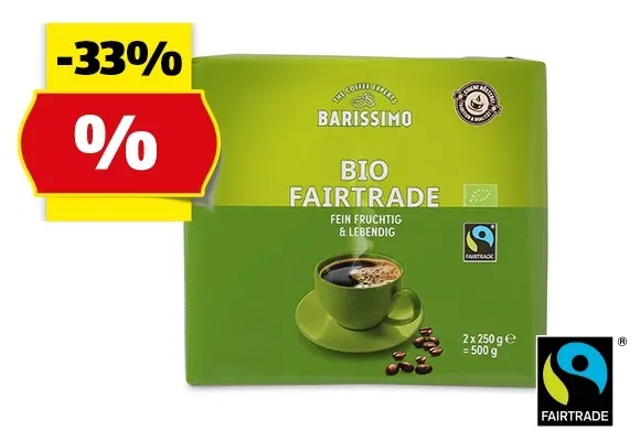 BARISSIMO Bio-Kaffee, 2 x 250 g