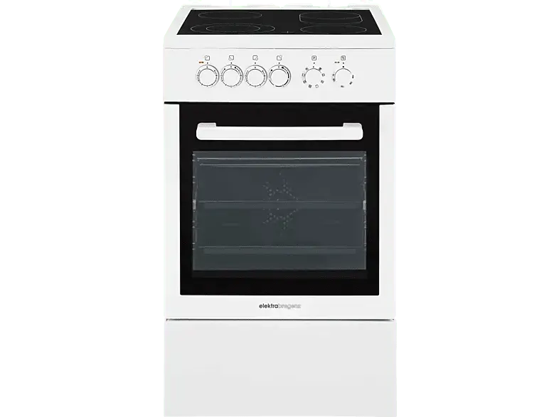 Elektra Bregenz HSC 51082 W Standherd (EEK: A, Strahlungsheizungskochfeld, 54 l, Wei&szlig;)