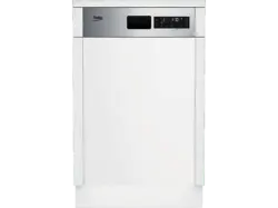 Beko BDSS25N20X Geschirrsp&uuml;ler (Einbauger&auml;t, Besteckkorb, 448 mm breit, 49 dB(A), E, Silber)