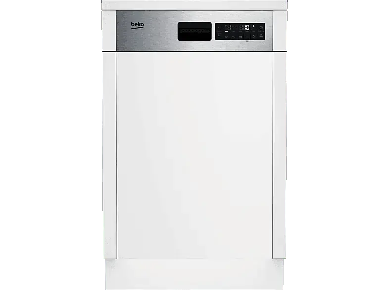 Beko BDSS25N20X Geschirrsp&uuml;ler (Einbauger&auml;t, Besteckkorb, 448 mm breit, 49 dB(A), E, Silber)