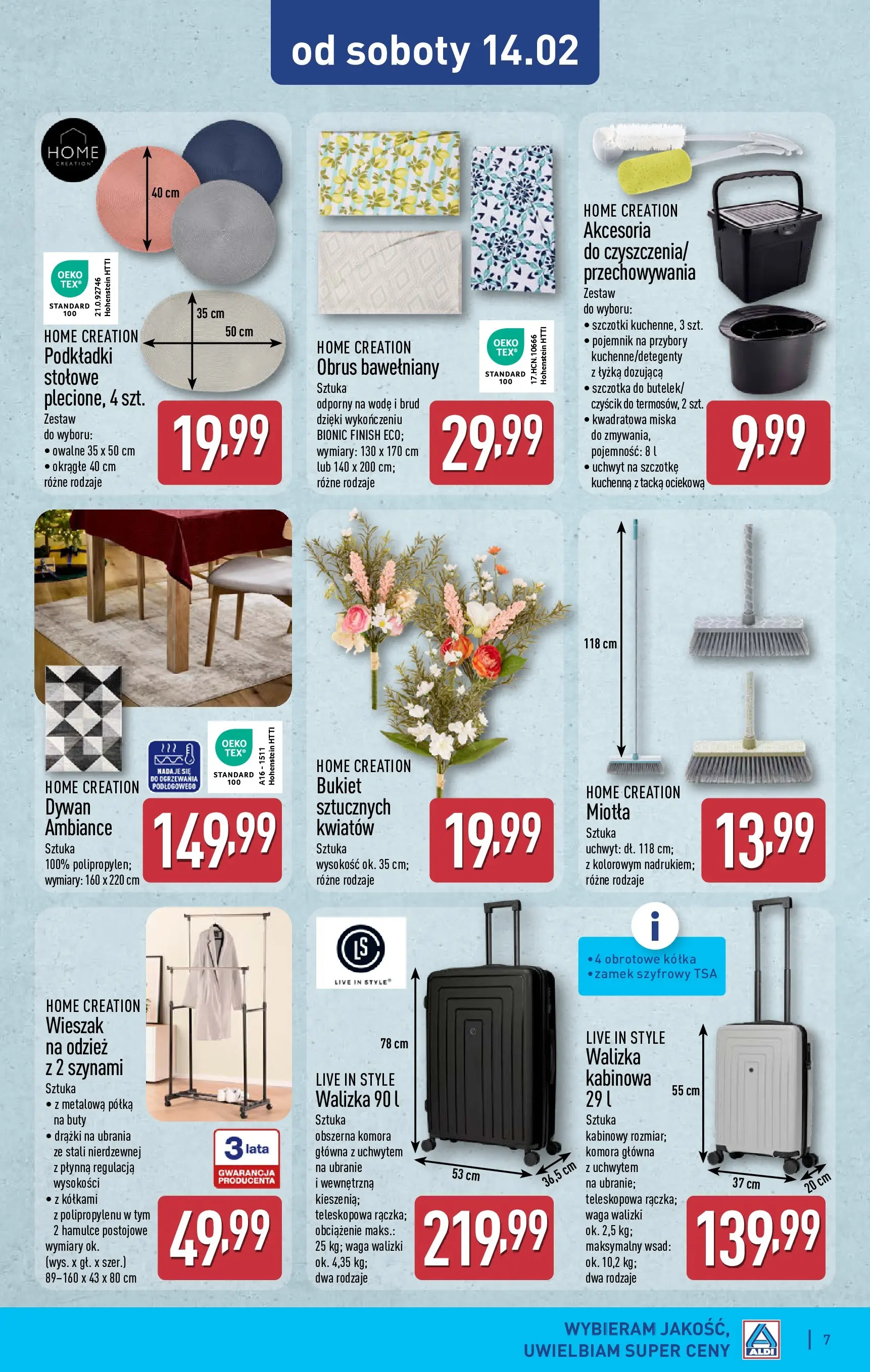 Aldi - Wszystko do łazienki w ALDI od 10.02.2026 - Ulotka PDF, promocje | Strona: 7 | Produkty: Waga, Półka, Walizki, Wieszak