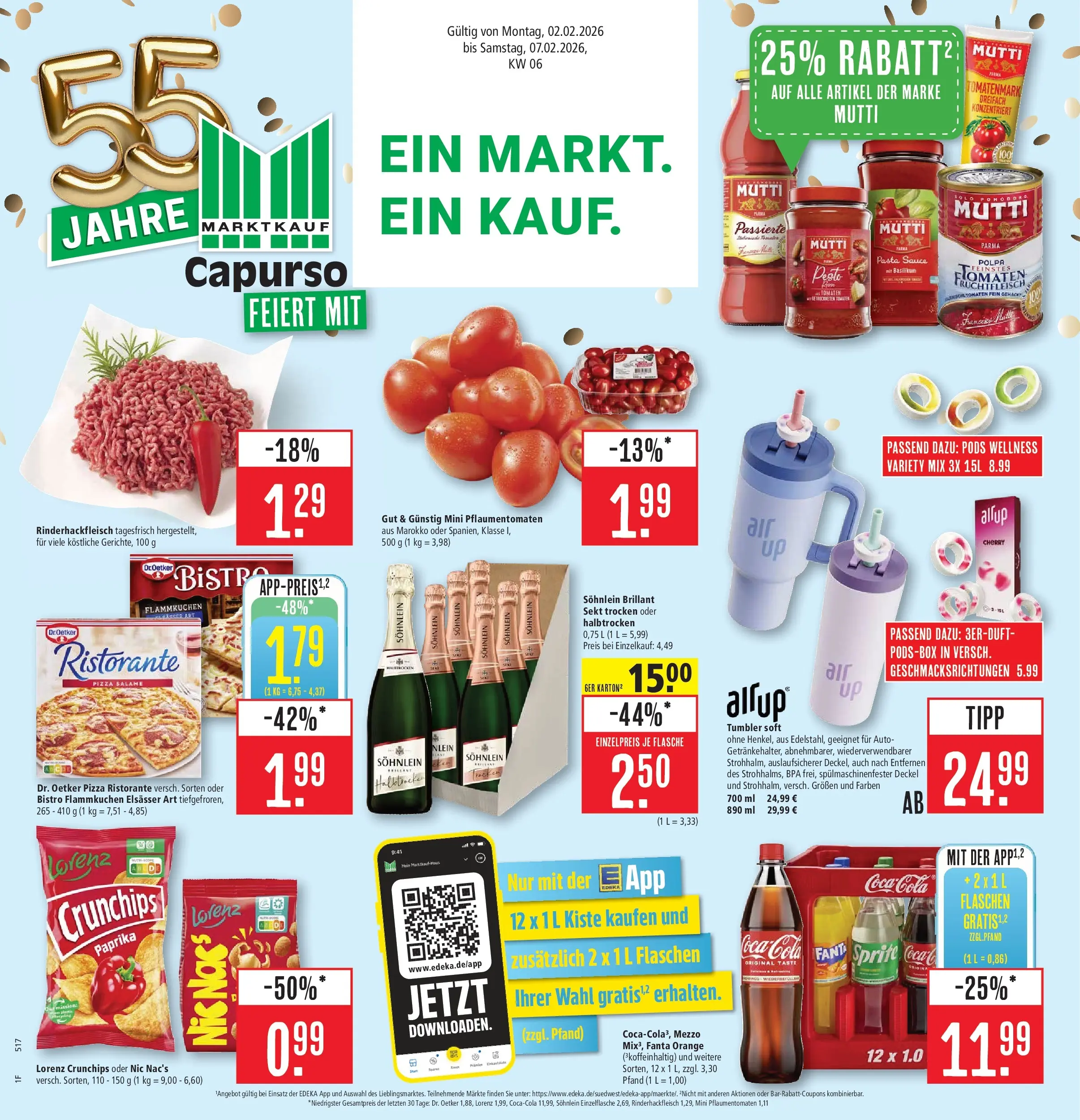 Marktkauf - Marktkauf: Wochenangebote (ab 02.02.2026) » Angebote online | Seite: 1 | Produkte: Ristorante, Coca cola, Cola, Paprika