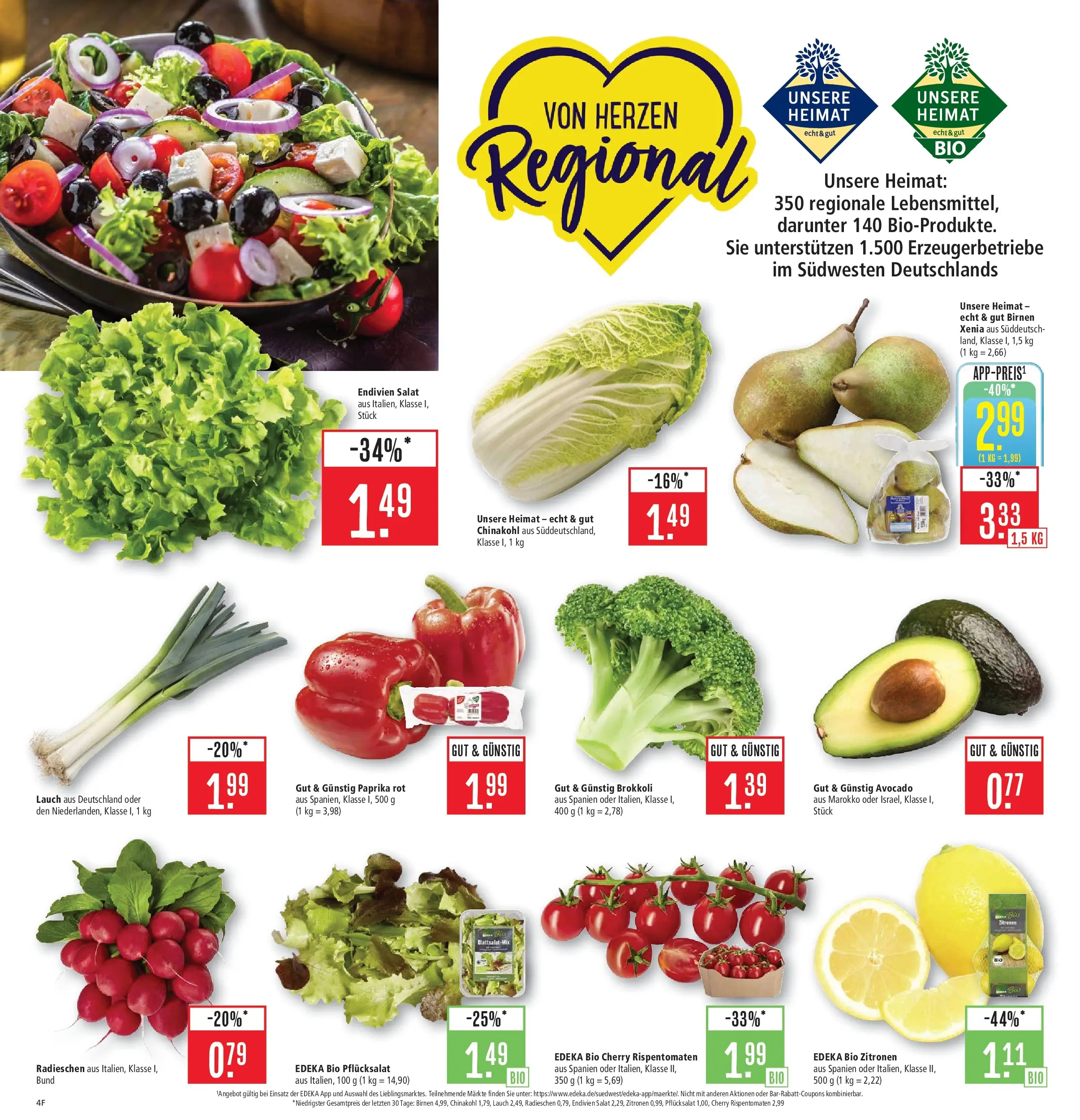 Marktkauf - Marktkauf: Wochenangebote (ab 02.02.2026) » Angebote online | Seite: 8 | Produkte: Paprika rot, Avocado, Brokkoli, Salat